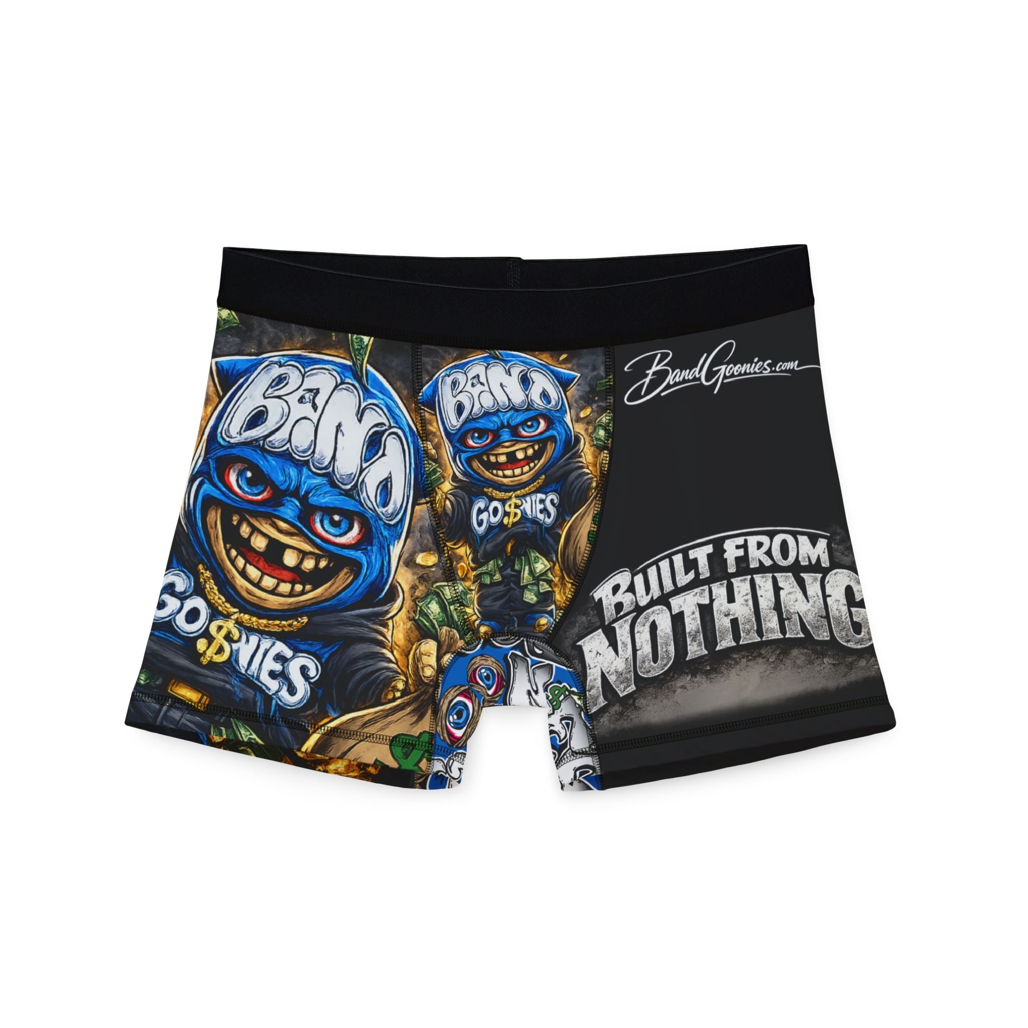 Men's Boxers (Black) | Blue Goonie "Built from Nothing"