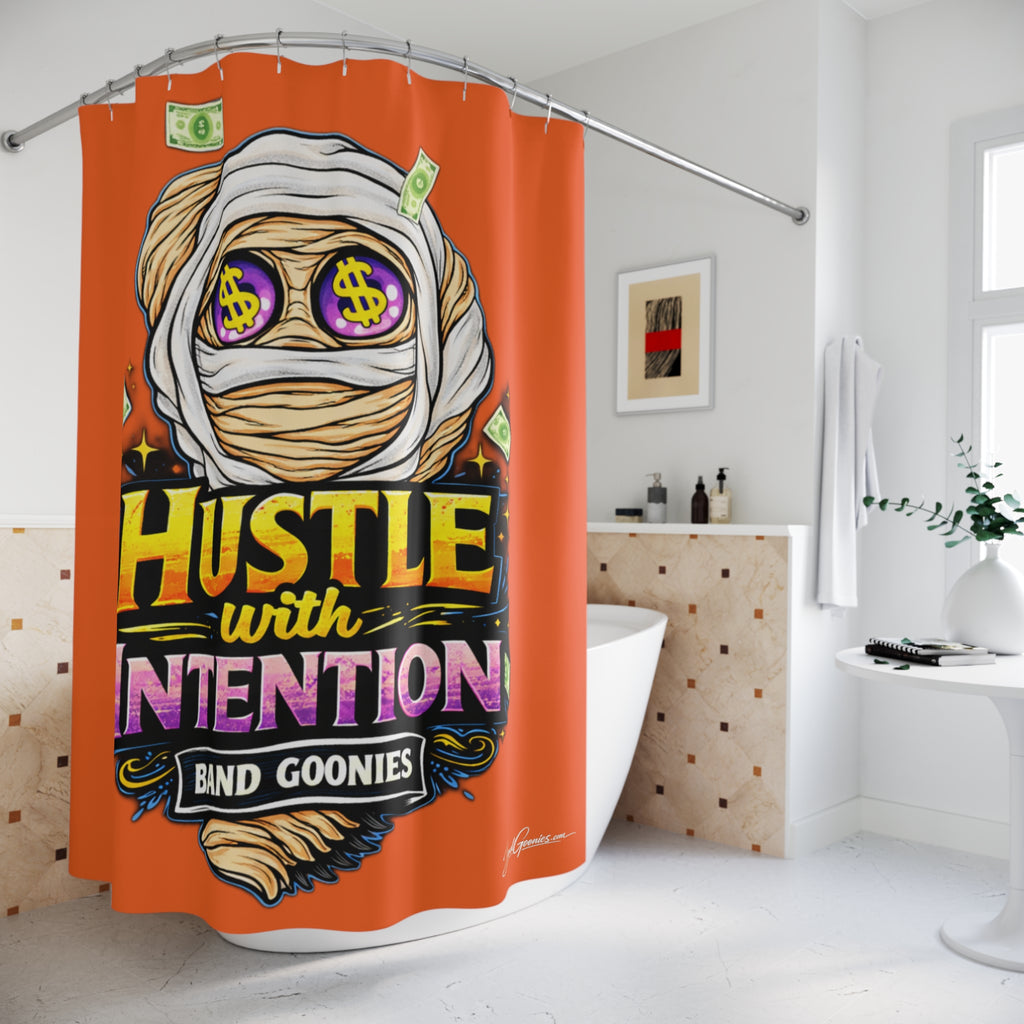 Bathroom Shower Curtain | OG Goonie "Hustle with Intention"