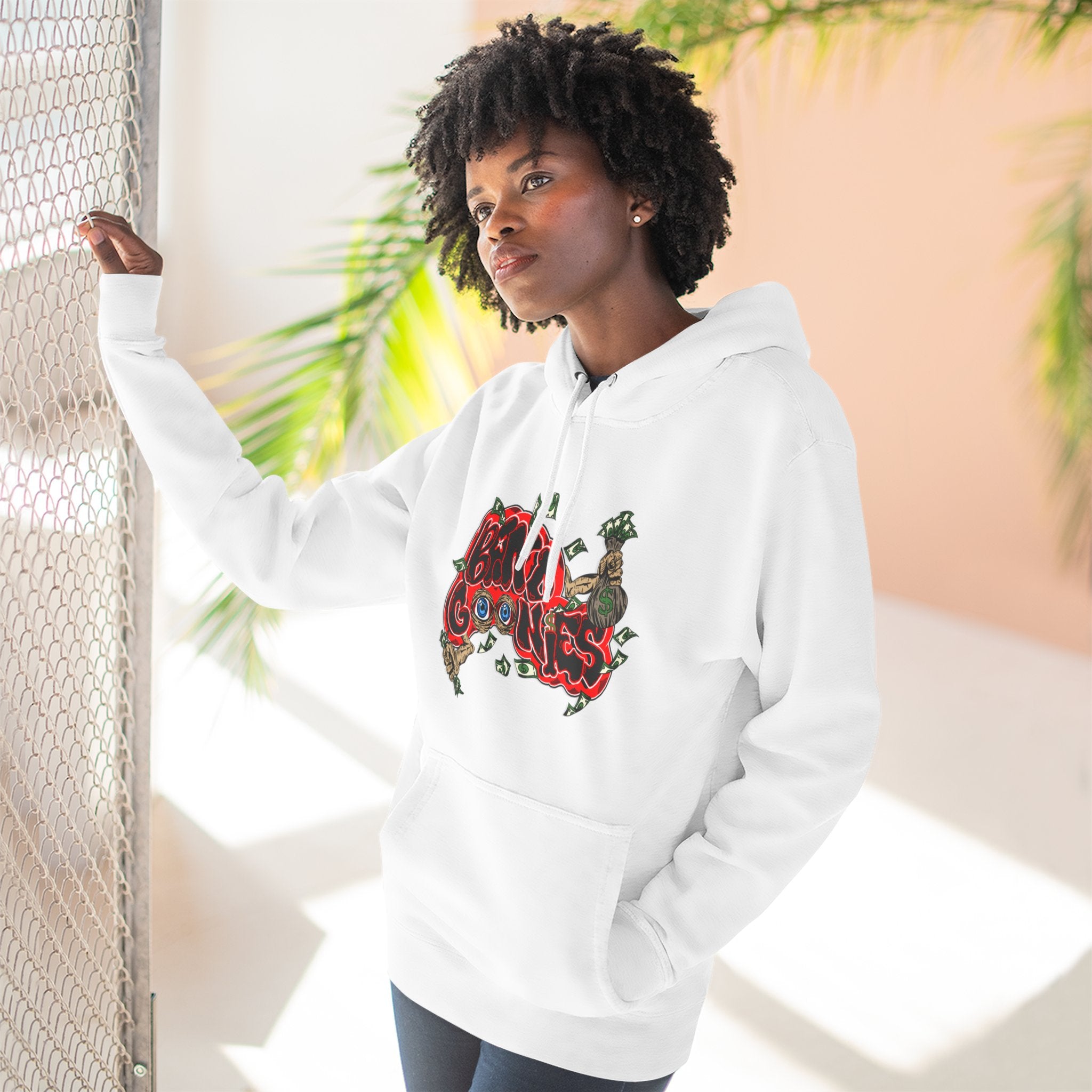 Three-Panel Fleece Hoodie
