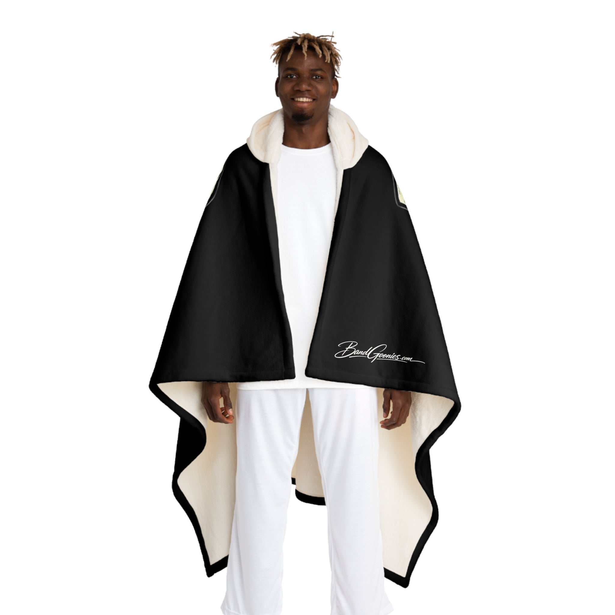 Hooded Sherpa Fleece Blanket | OG Goonie "The Grind Dont Stop, People Do"
