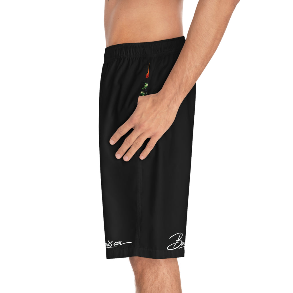 Men's Board Shorts | Red Goonie "The Grind Don't Stop, People Do"