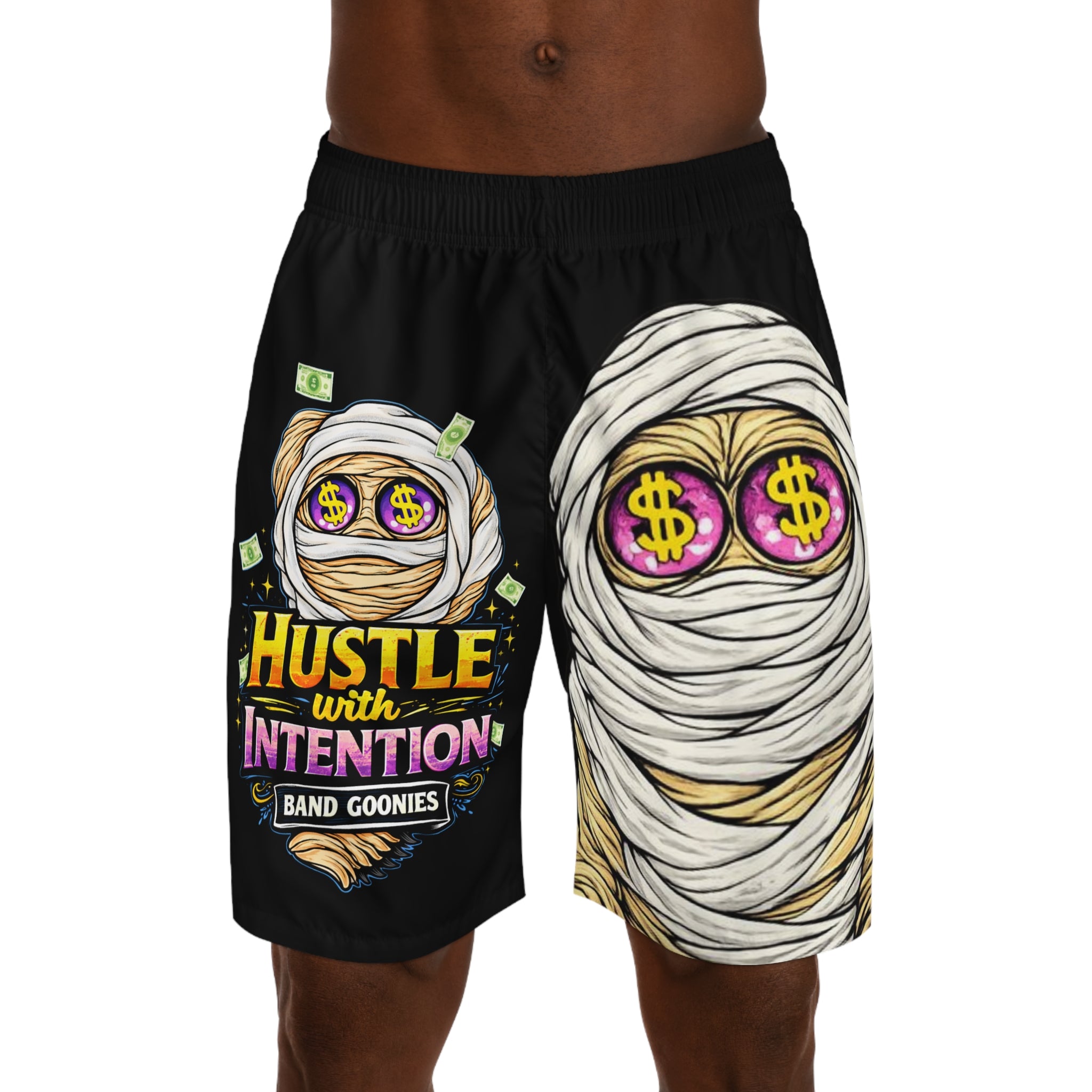 Men's Jogger Shorts (Black) OG Goonie "Hustle with Intention"