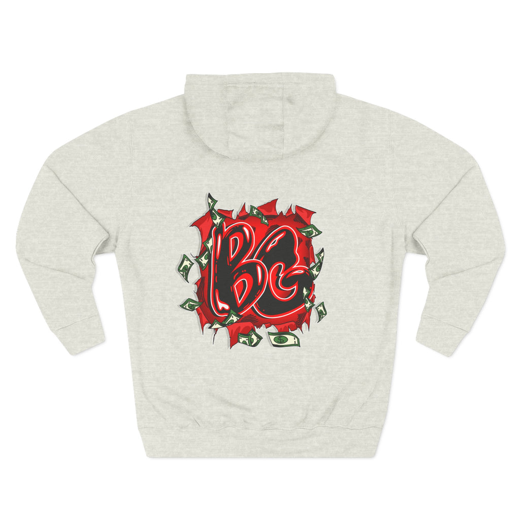 Three-Panel Fleece Hoodie