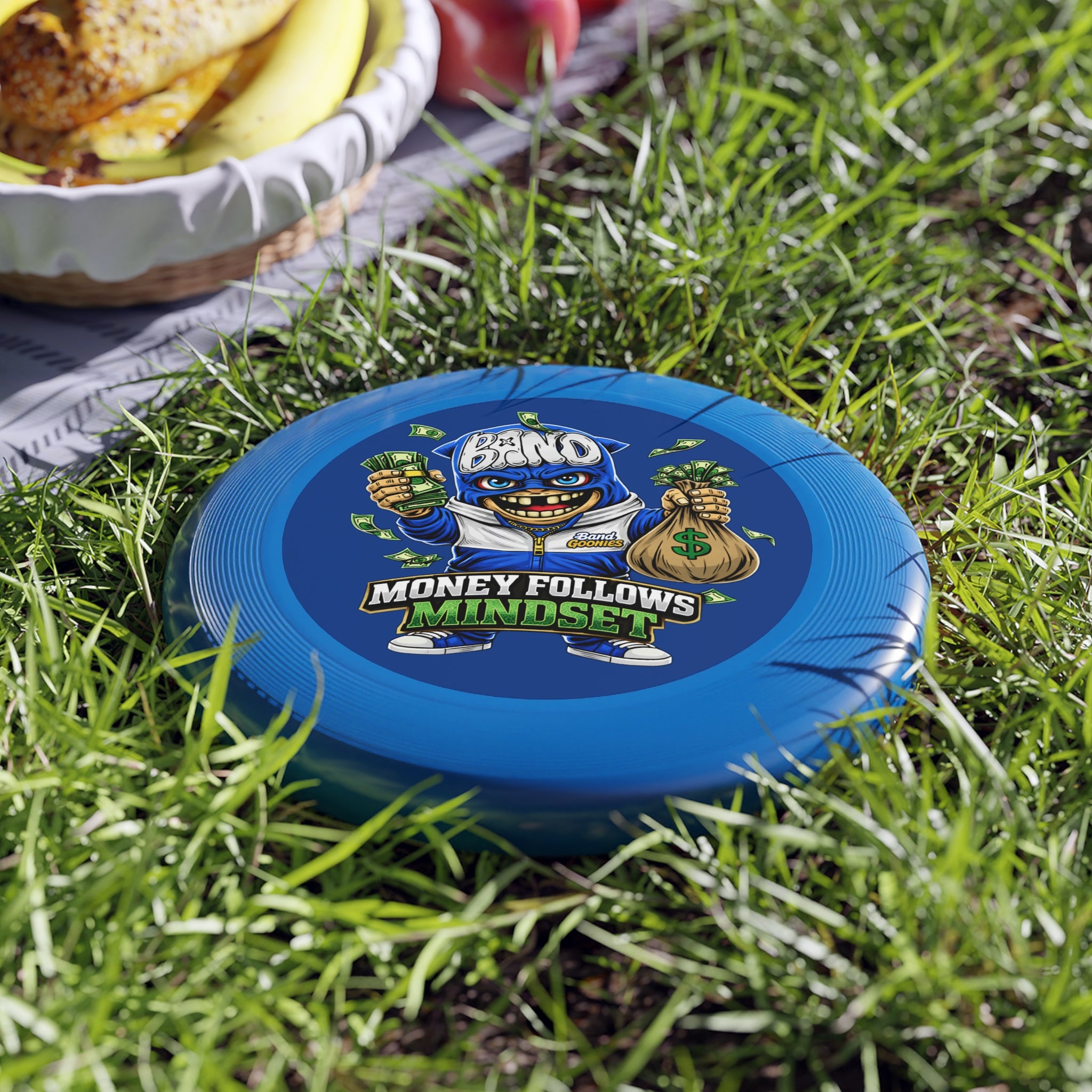Wham-O Frisbee | Blue Goonie "Money Follows Mindset"