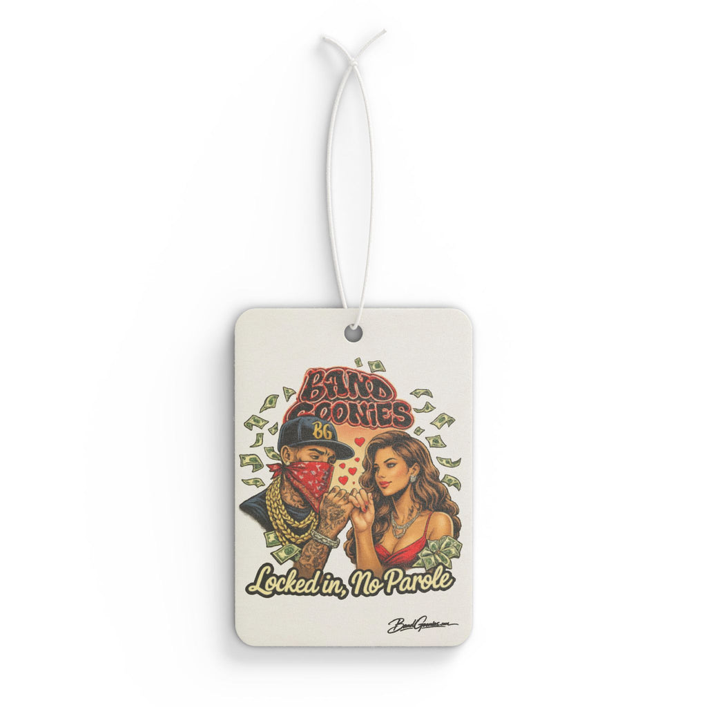 Love Car Air Freshener | Red Goonie Couple "Locked in, No Parole"