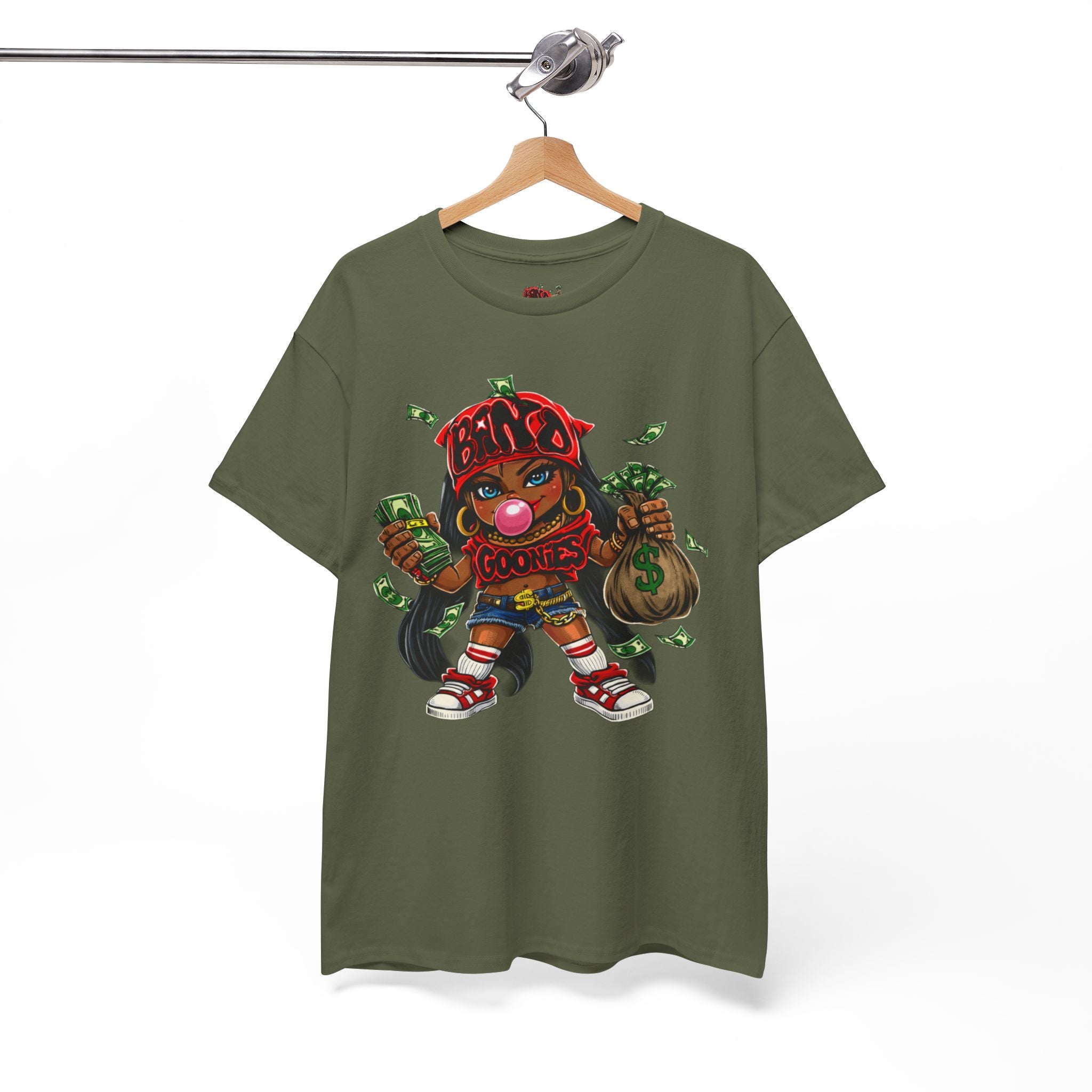 Heavy Cotton T-Shirt | Girl Goonie "Bubblegum Girl"