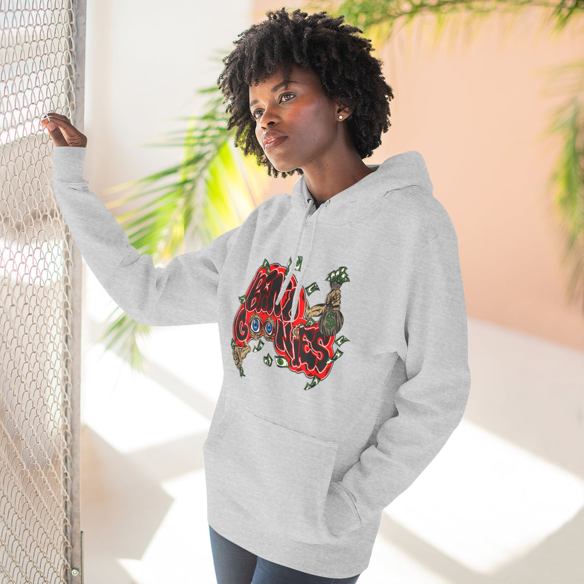 Three-Panel Fleece Hoodie