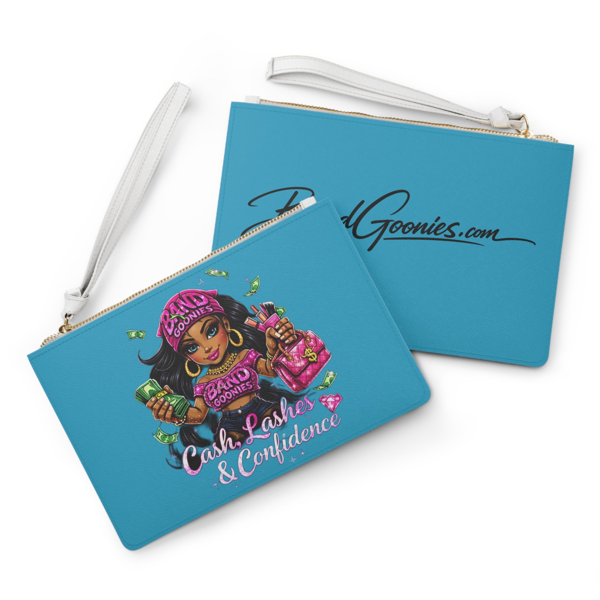 Clutch Bag | Pink Girl Goonie "Cash, Lashes & Confidence"