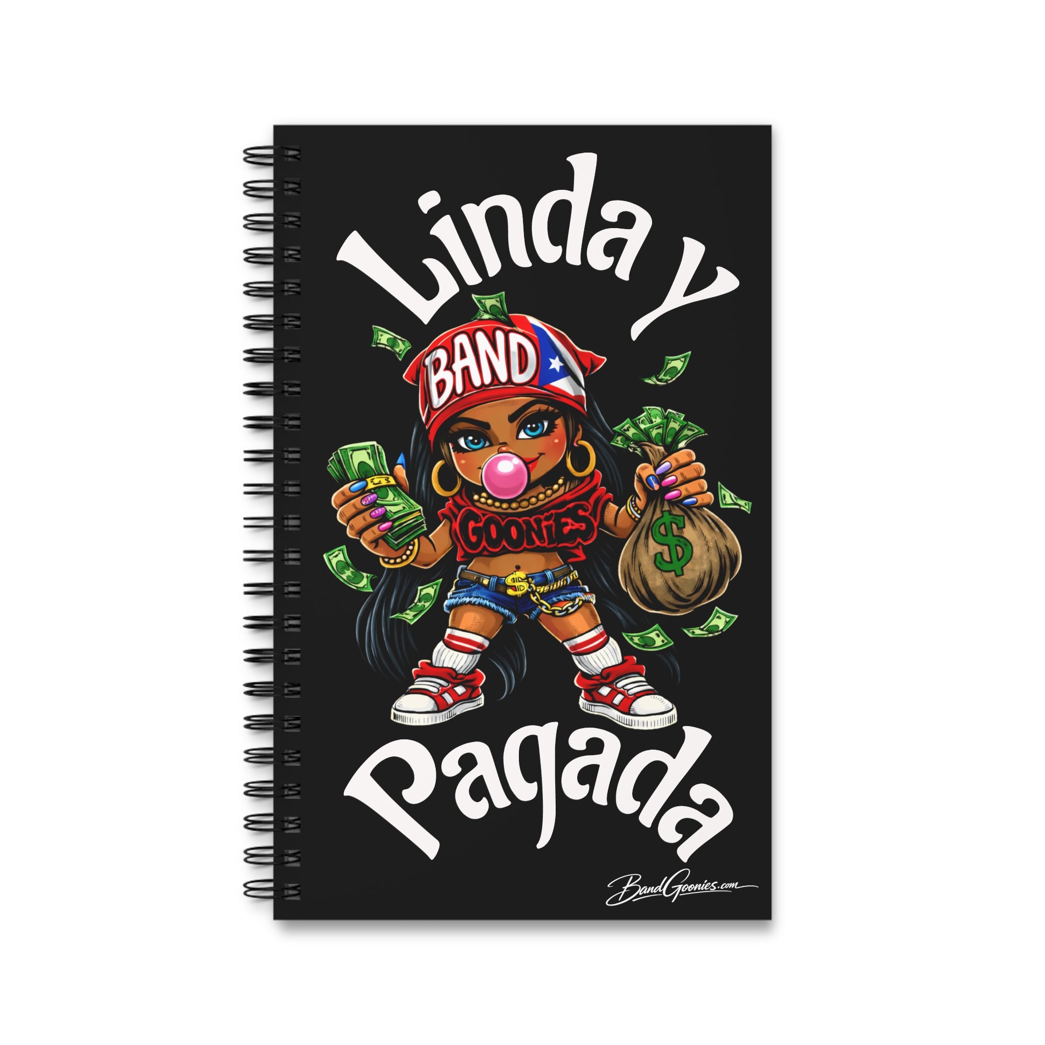 "Linda y Pagada" Girl Goonie | Spiral Journal (80 Sheets)