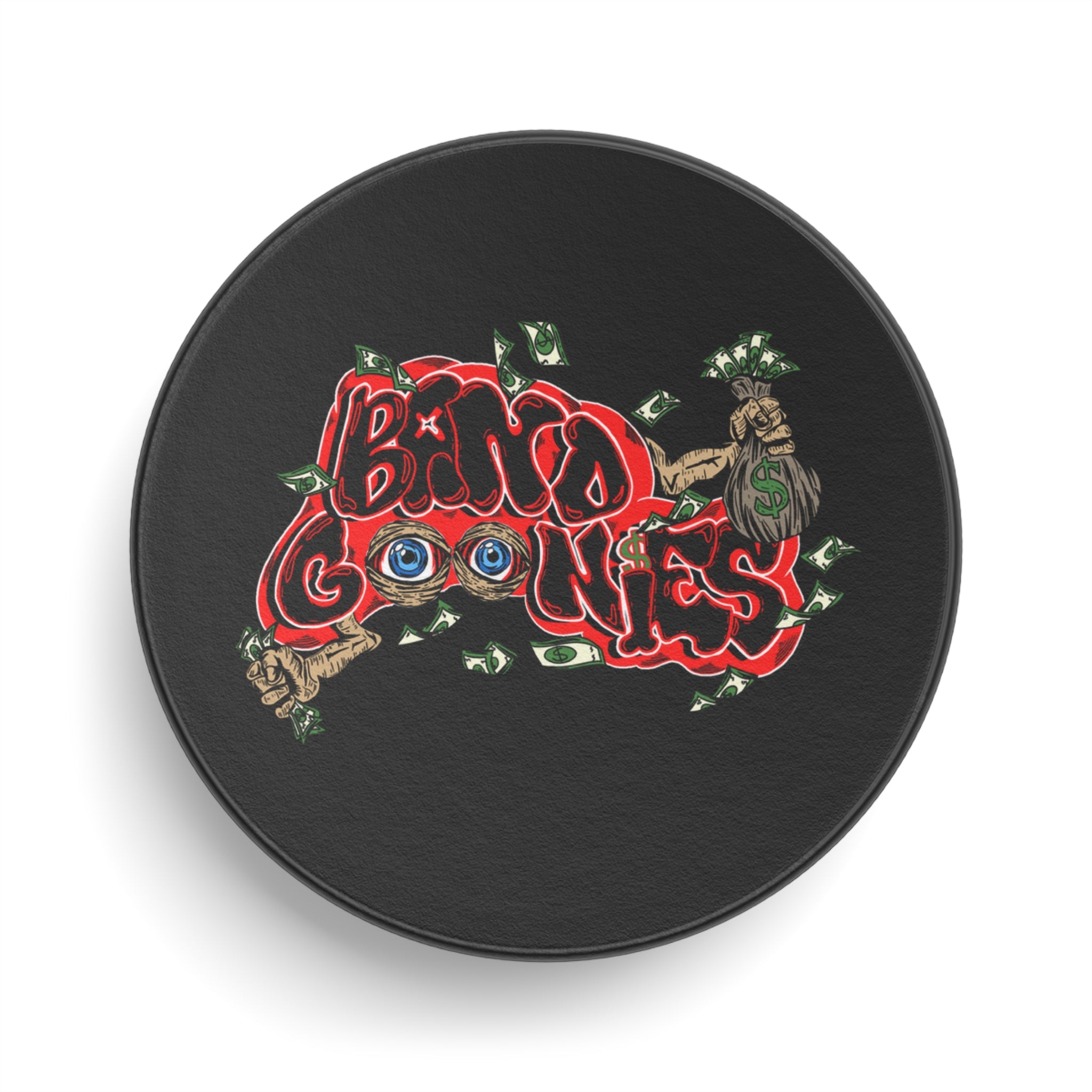Hockey Puck | Black & Red