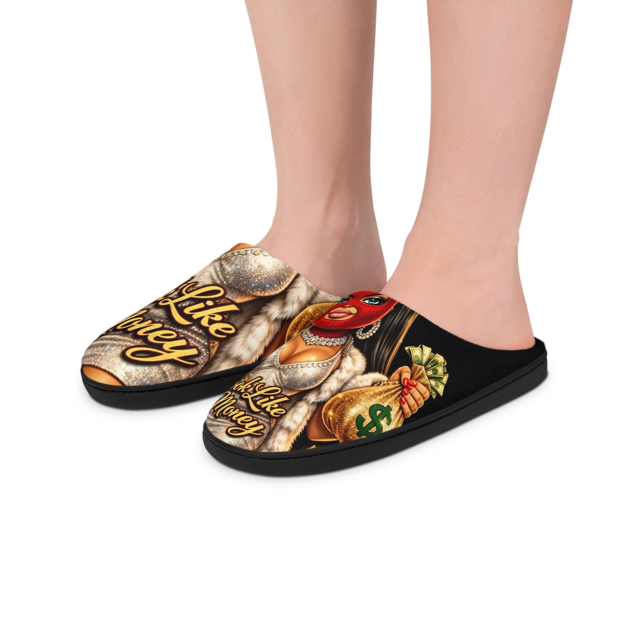 Women's Indoor Slippers | Red girl Goonie "Looks Like Money"