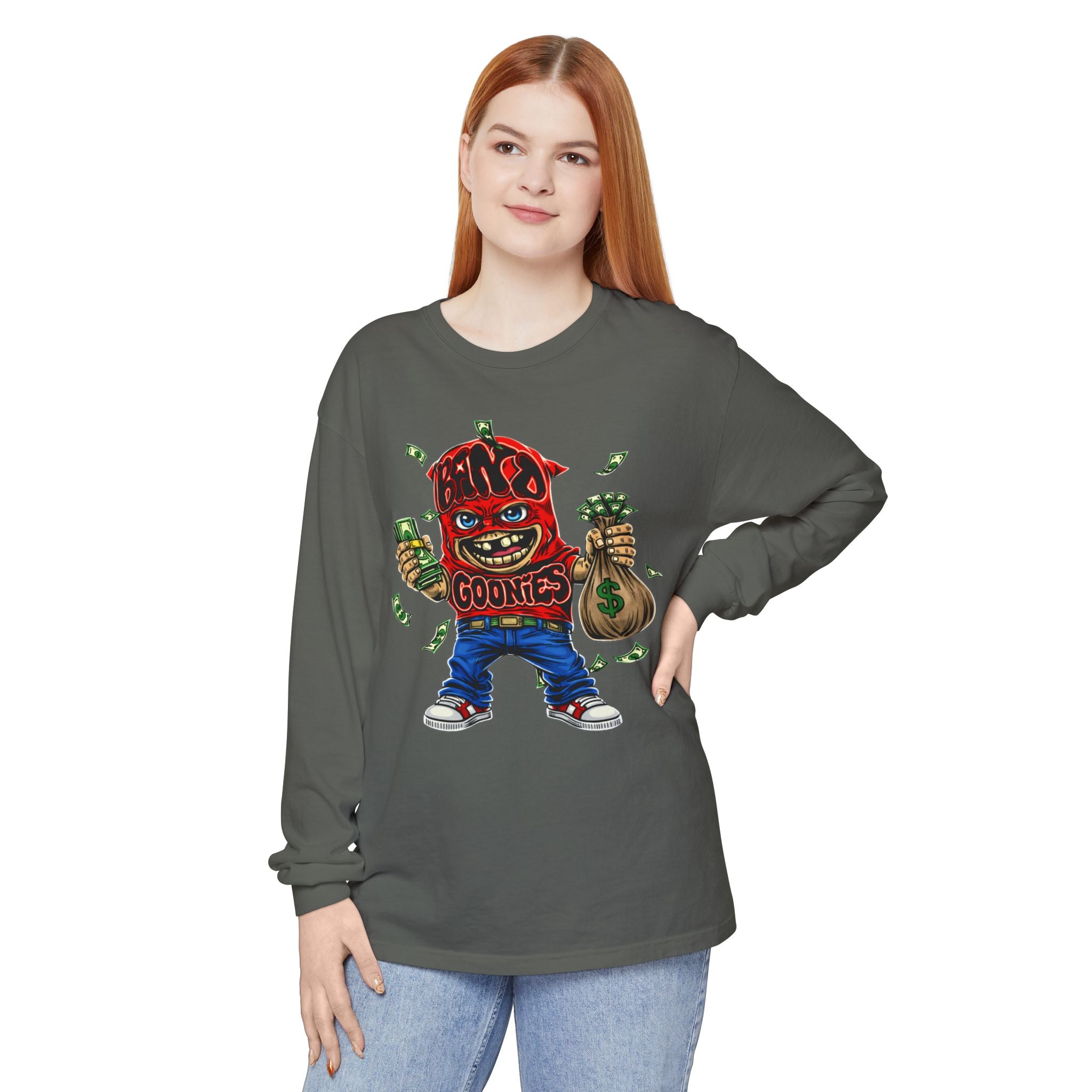 Garment-Dyed Long Sleeve T-Shirt | Red Band Goonie