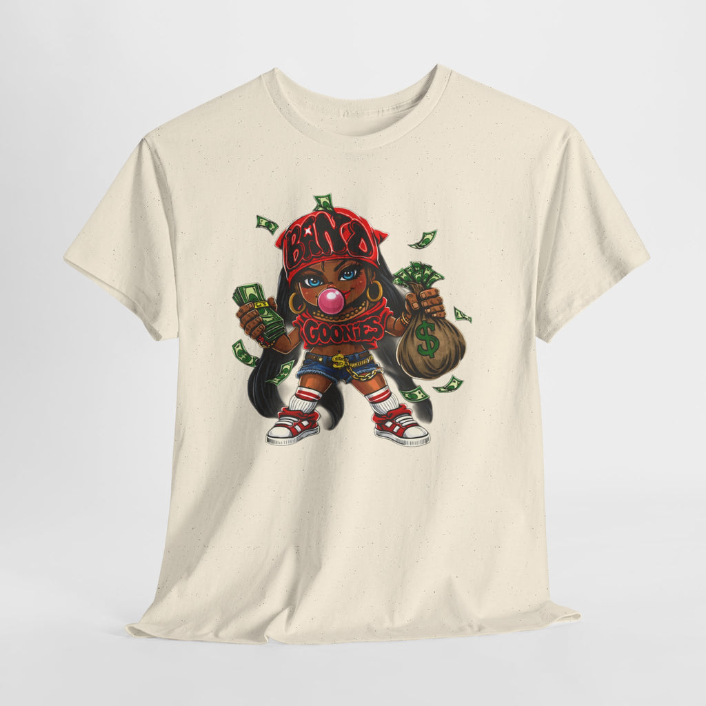 Heavy Cotton T-Shirt | Girl Goonie "Bubblegum Girl"