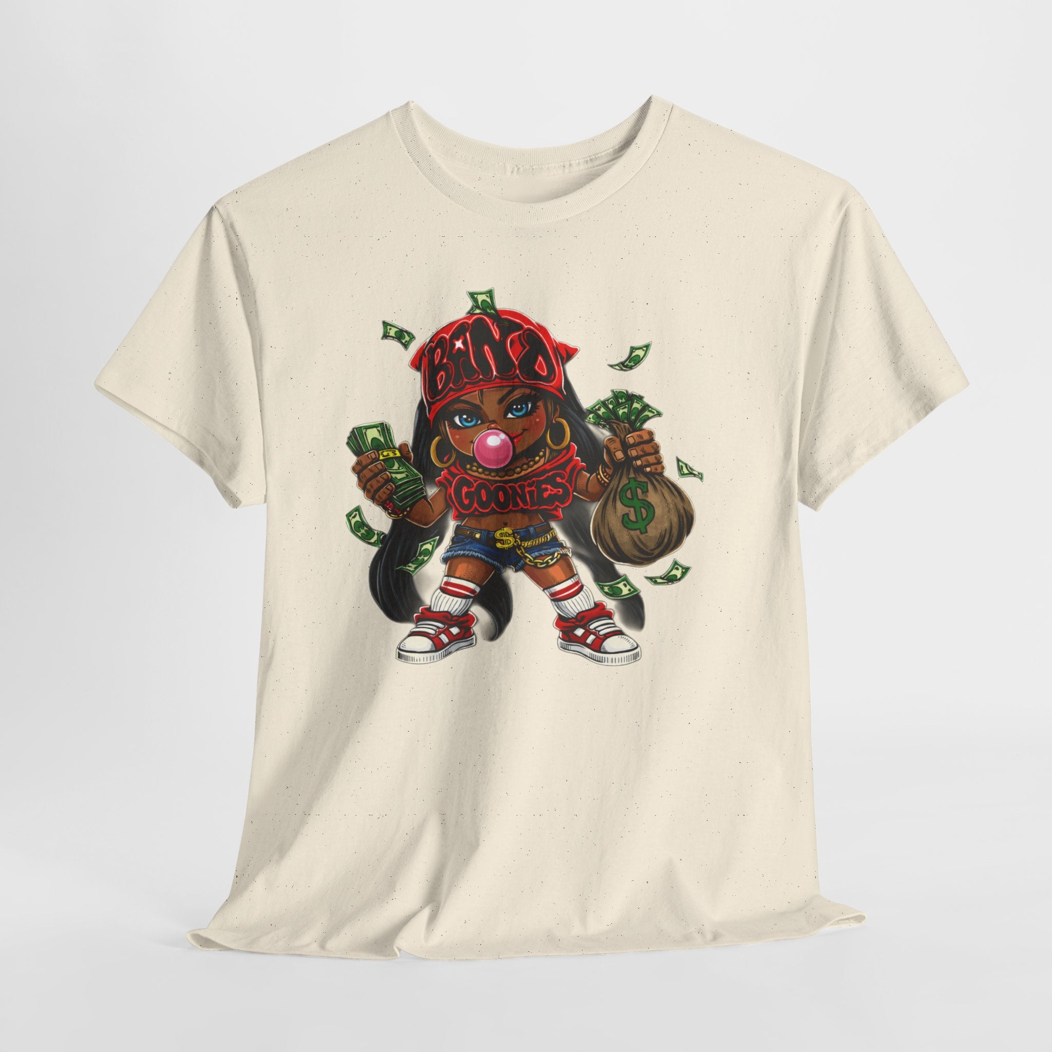 Heavy Cotton T-Shirt | Girl Goonie "Bubblegum Girl"