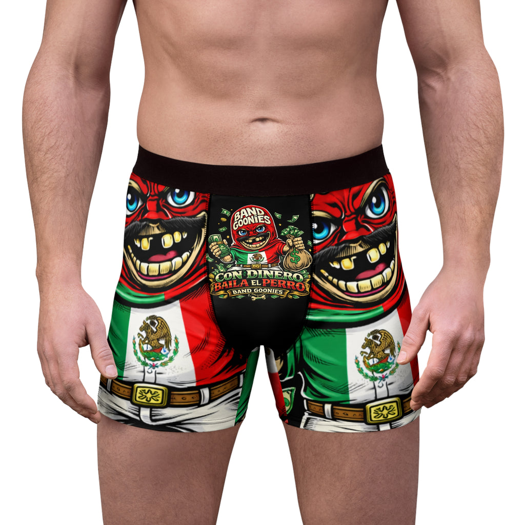 Men's Boxer Briefs (Black) | Mexican Goonie "Con Dinero Baila el Perro"