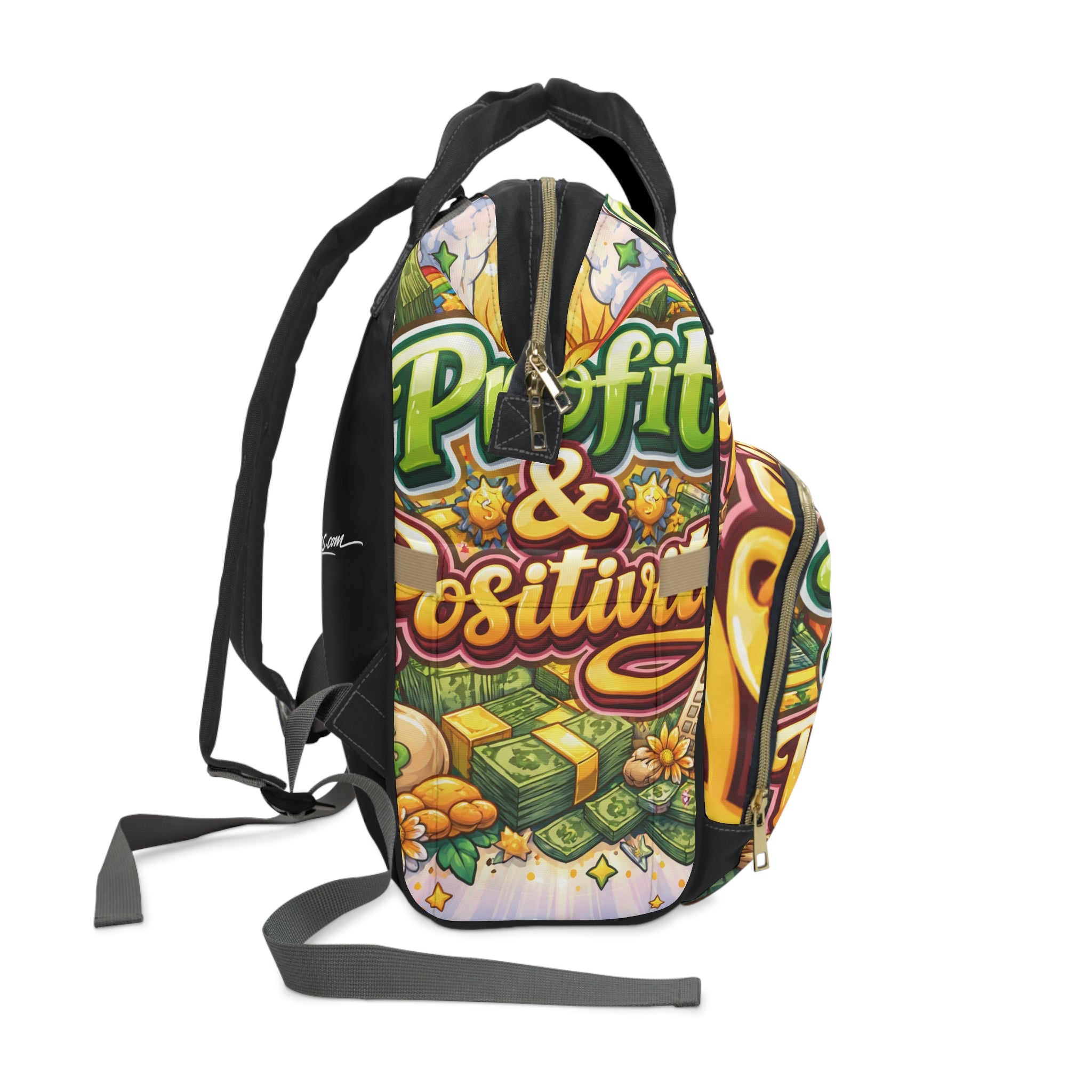 Multifunctional Diaper Backpack "Peace & Positivity"