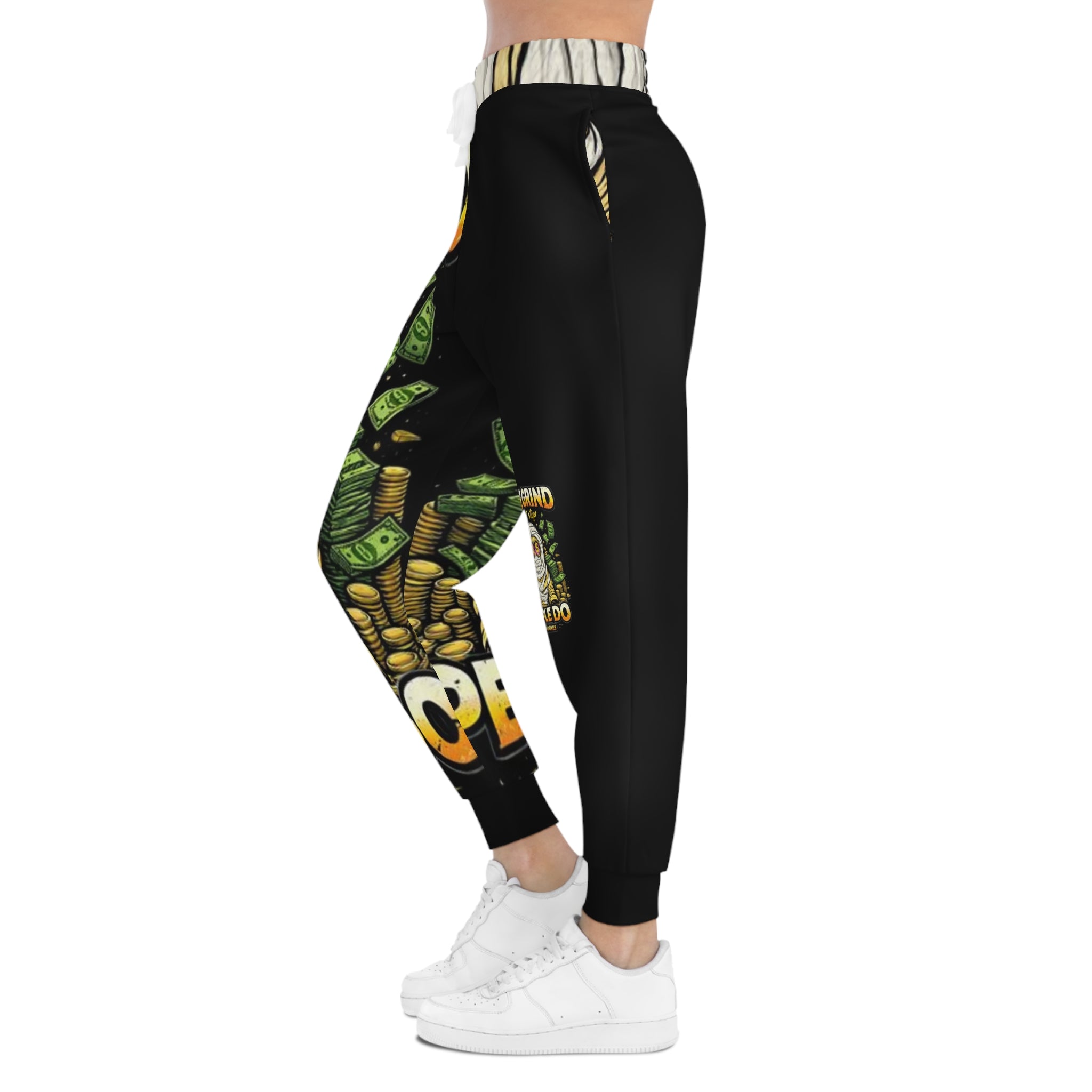 Athletic Joggers (Black) | OG Goonie "The Grind Don't Stop, People Do"