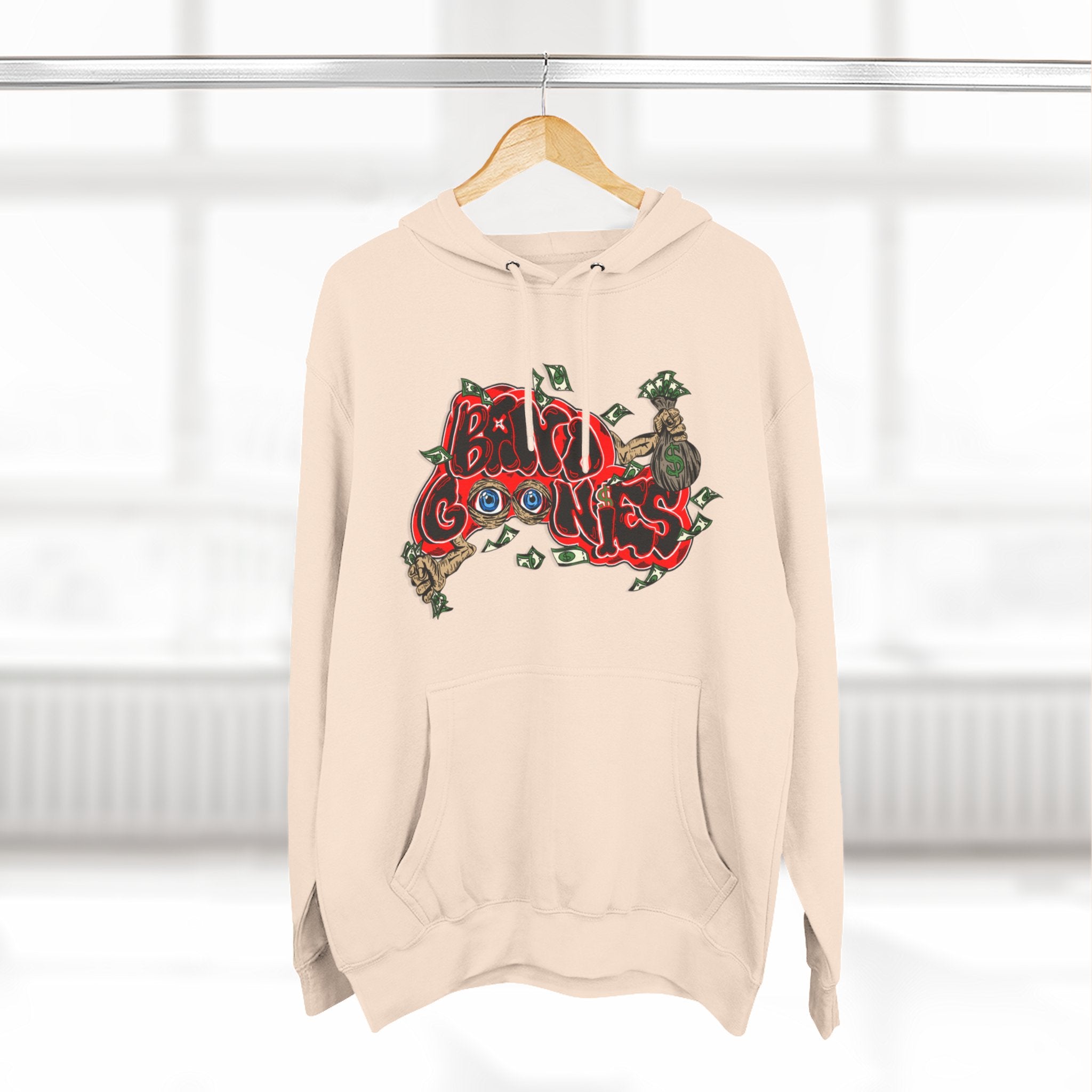 Three-Panel Fleece Hoodie