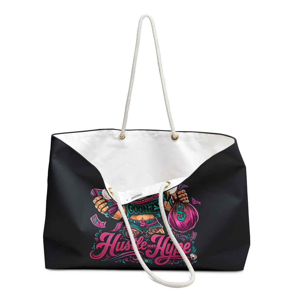Weekend Bag | Pink & Teal Gurl Goonie "Hustle over Hype"