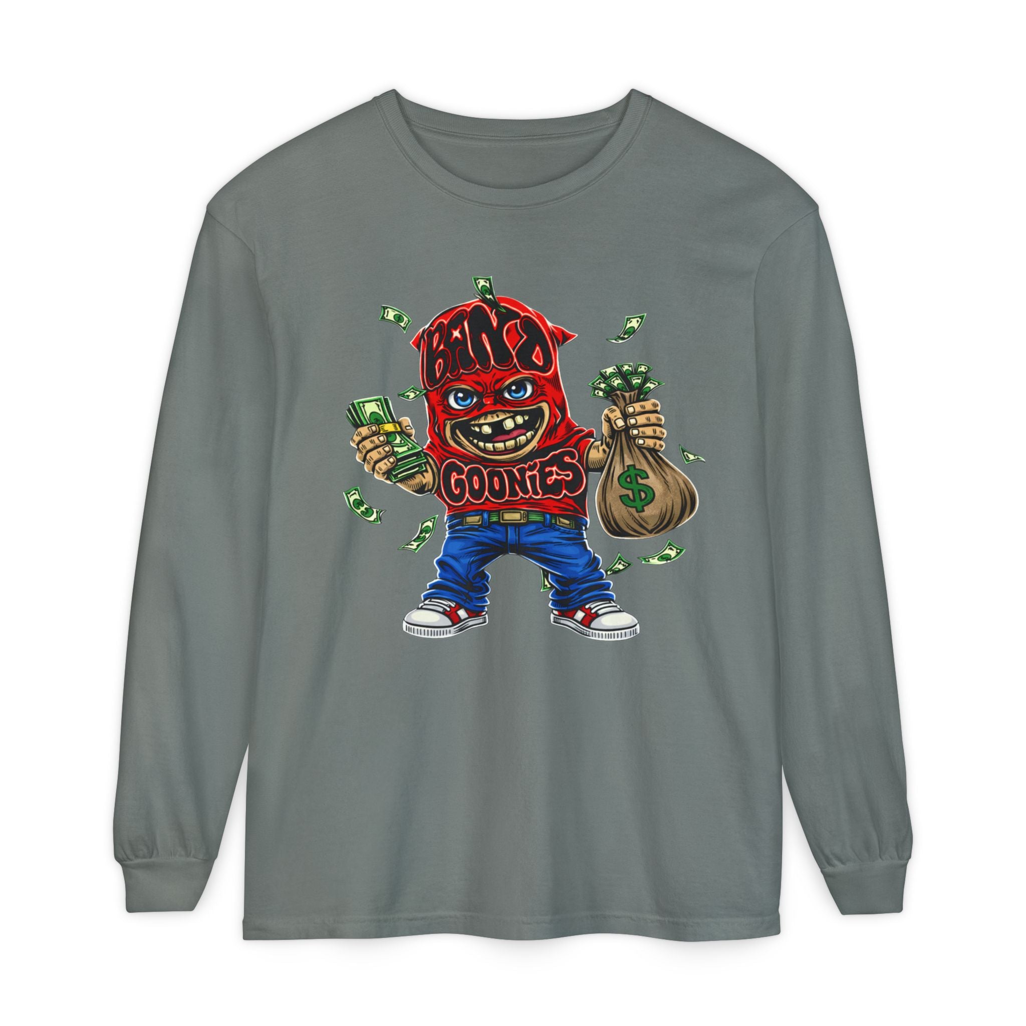 Garment-Dyed Long Sleeve T-Shirt | Red Band Goonie