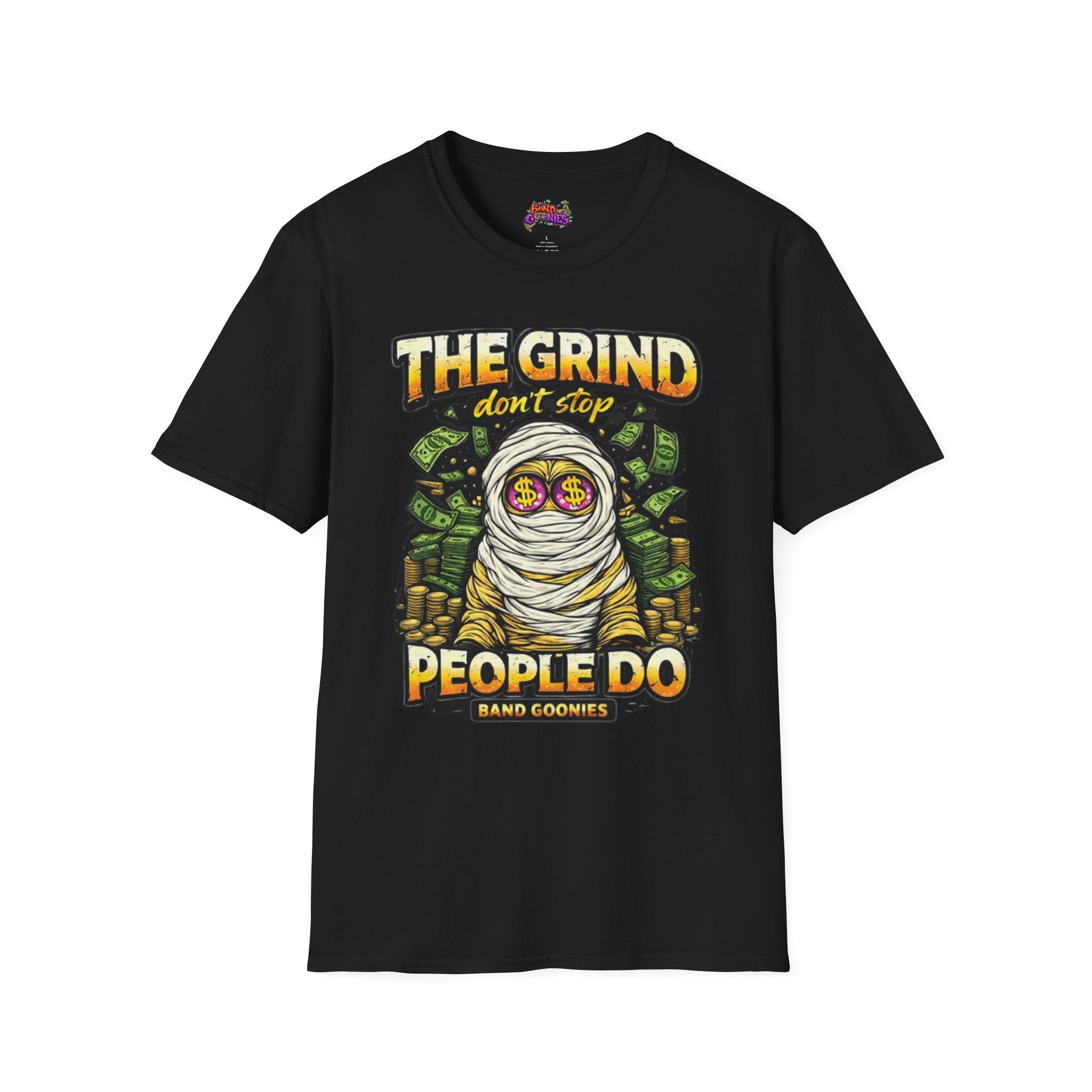 Unisex Soft Style T-Shirt | OG Goonie "The Grind don't stop, People do"