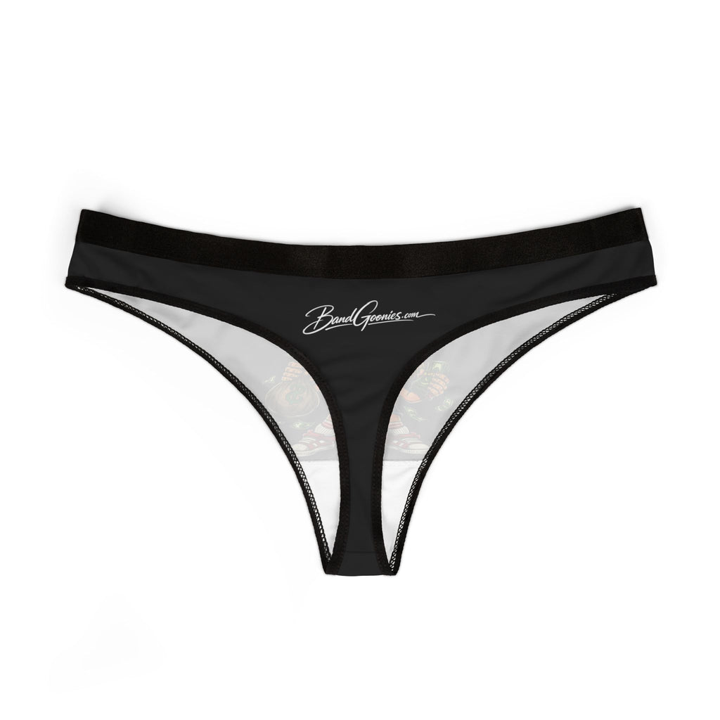 Women's Thongs (Black) | Red Girl goonie "Bubblegum Girl"