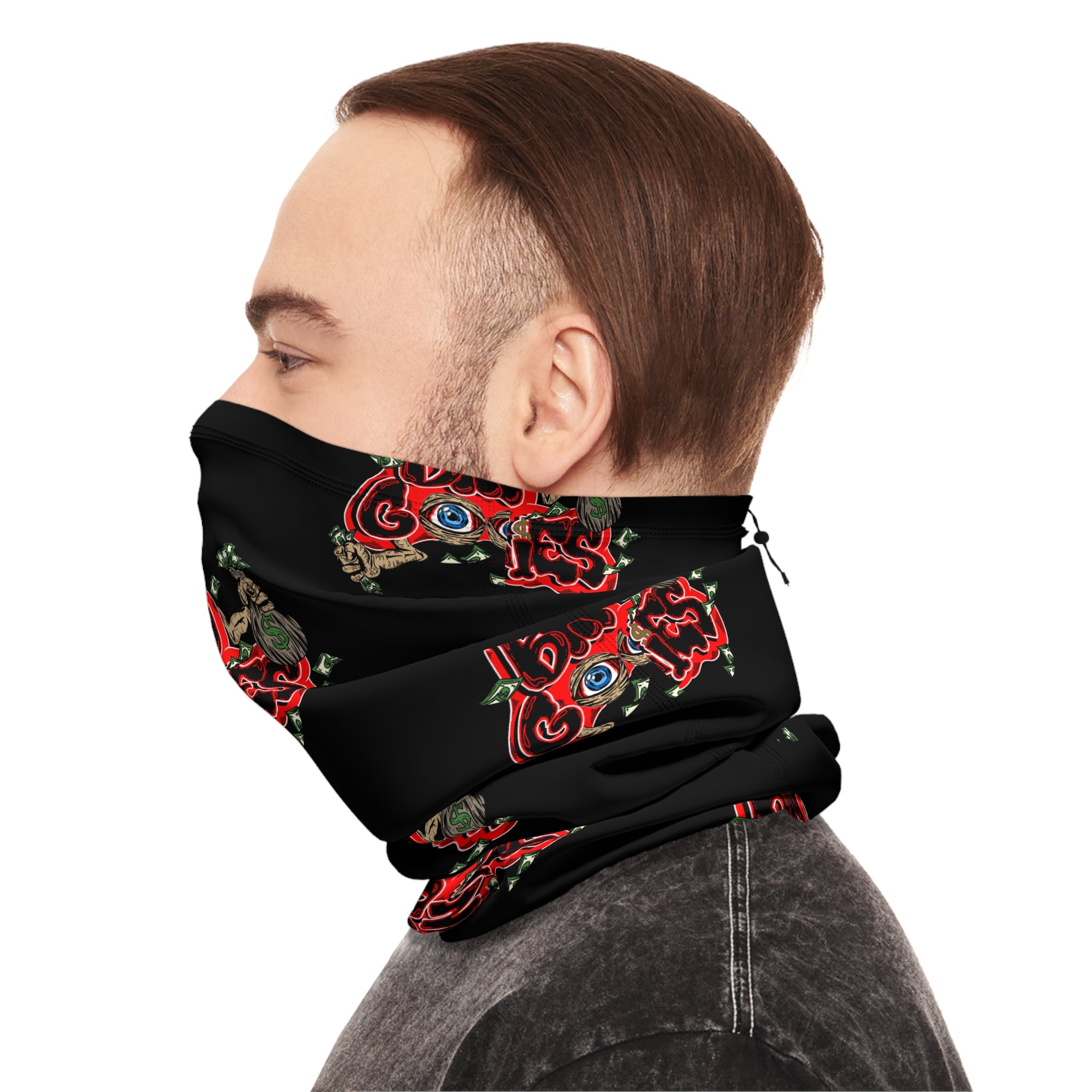 Winter Neck Gaiter With Drawstring