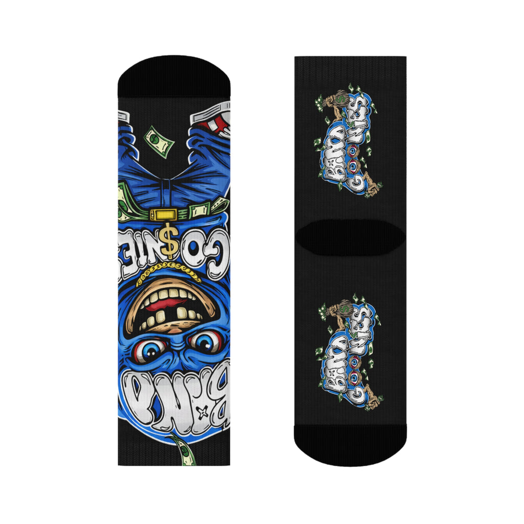 Crew Socks | Black & Blue