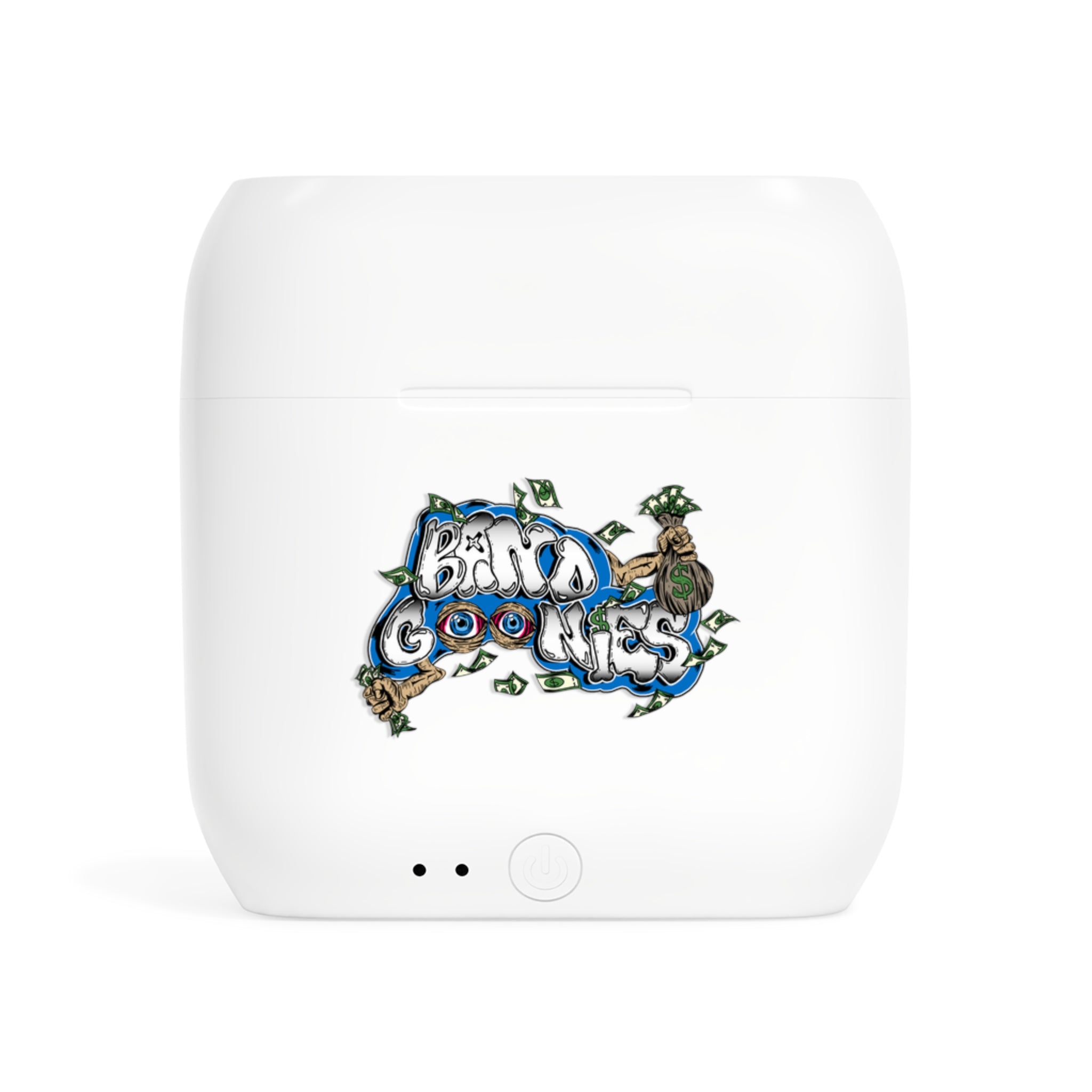 Blue & White Band Goonies Wireless Earbuds
