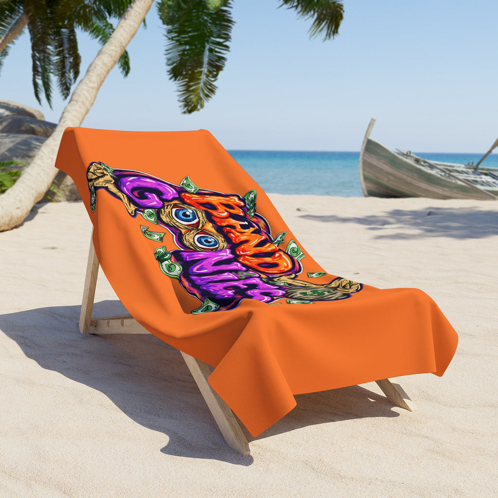 Beach Towel | Orange & Purple Band Goonies