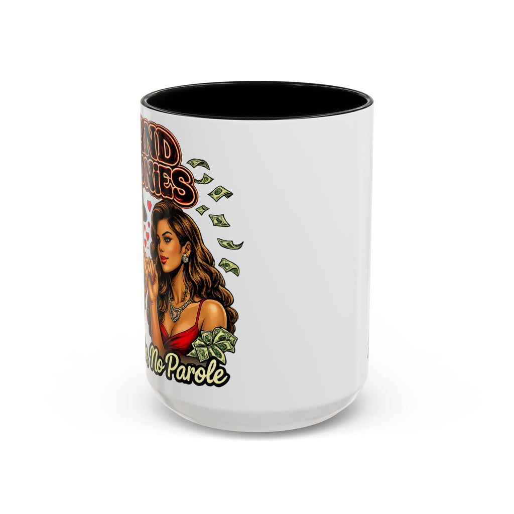 Accent Coffee Mug (15oz) | Bandana Goonie Couple "Locked in, No Parole"