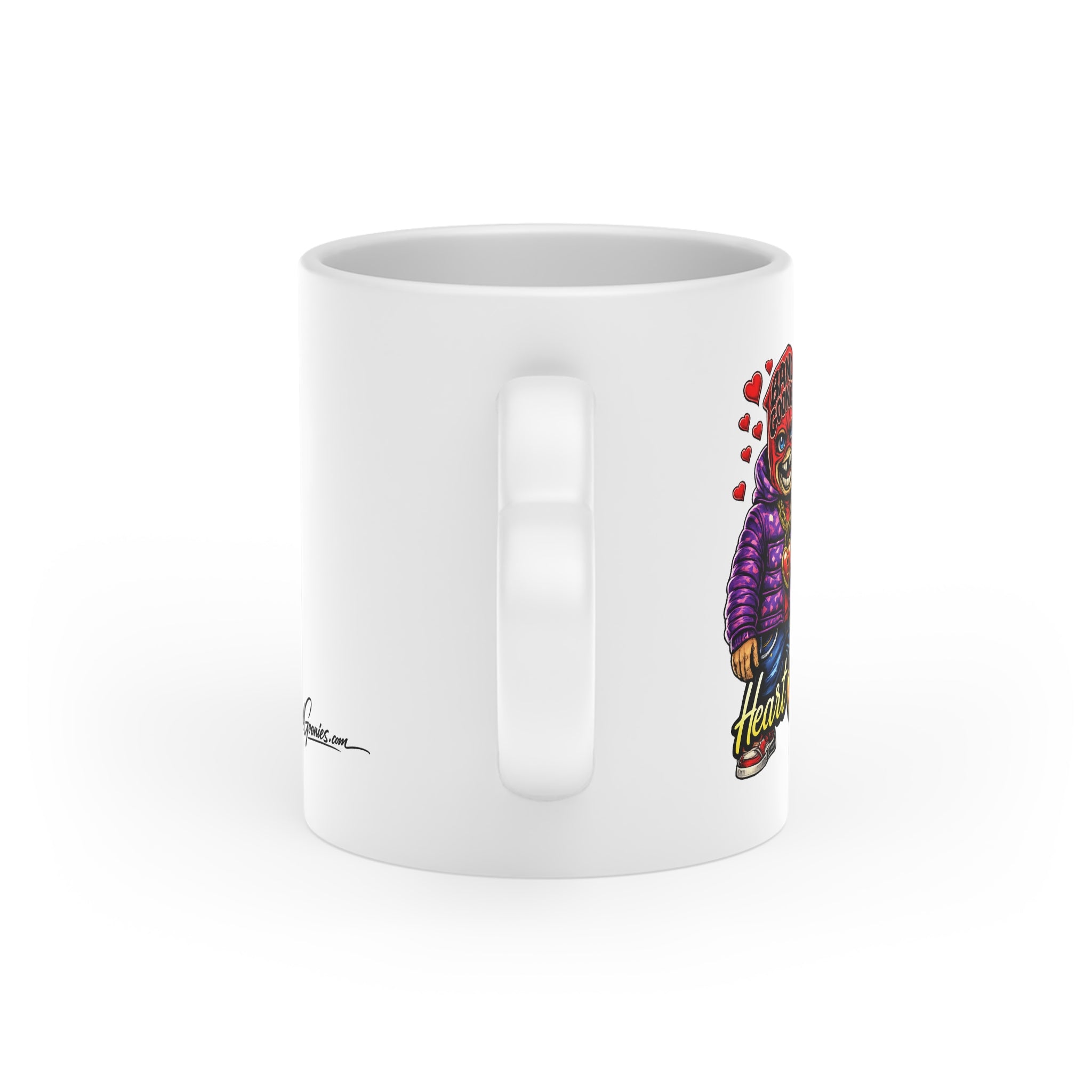 Heart-Shaped Mug | Red Goonie Couple "Heart on Lock"