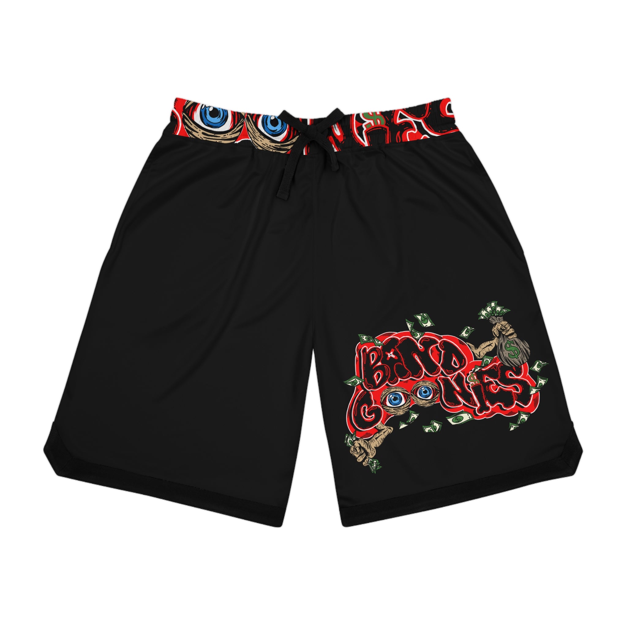 Basketball Rib Shorts (Black) | Red Band Goonies