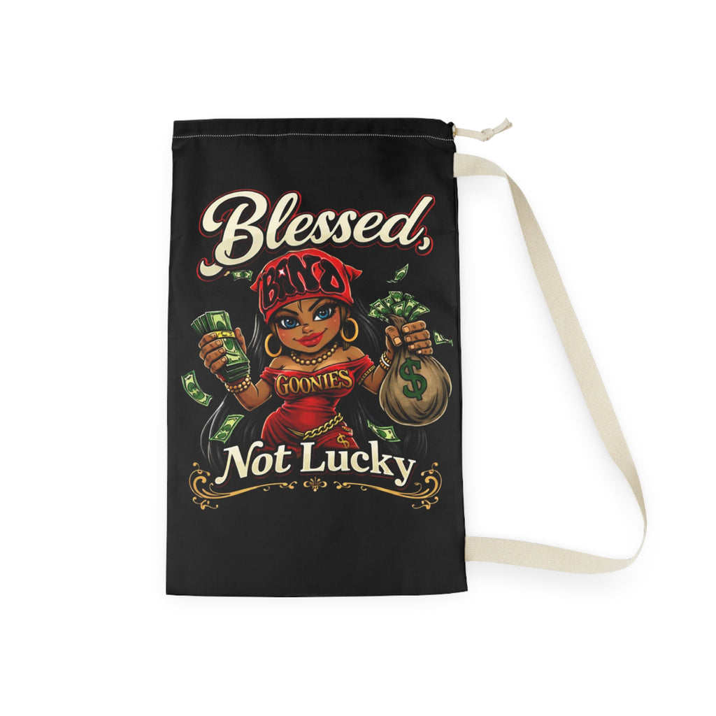 Laundry Bag | Red Girl Goonie "Blessed, Not Lucky"