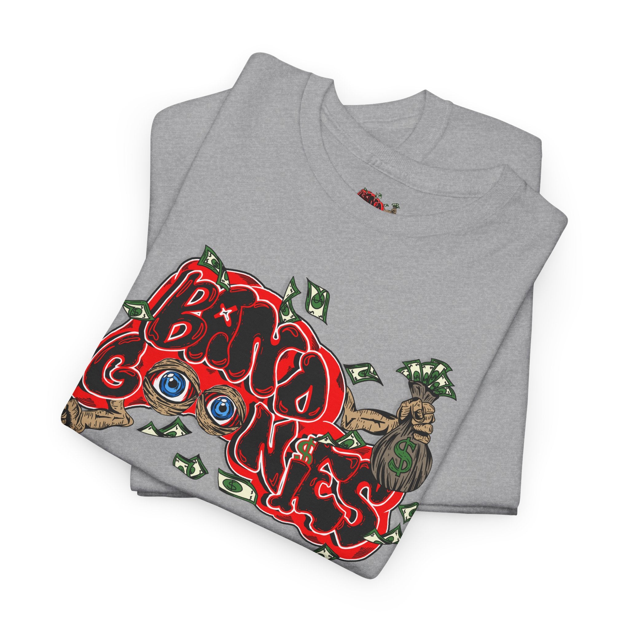 Heavy Cotton T-Shirt | White & Red