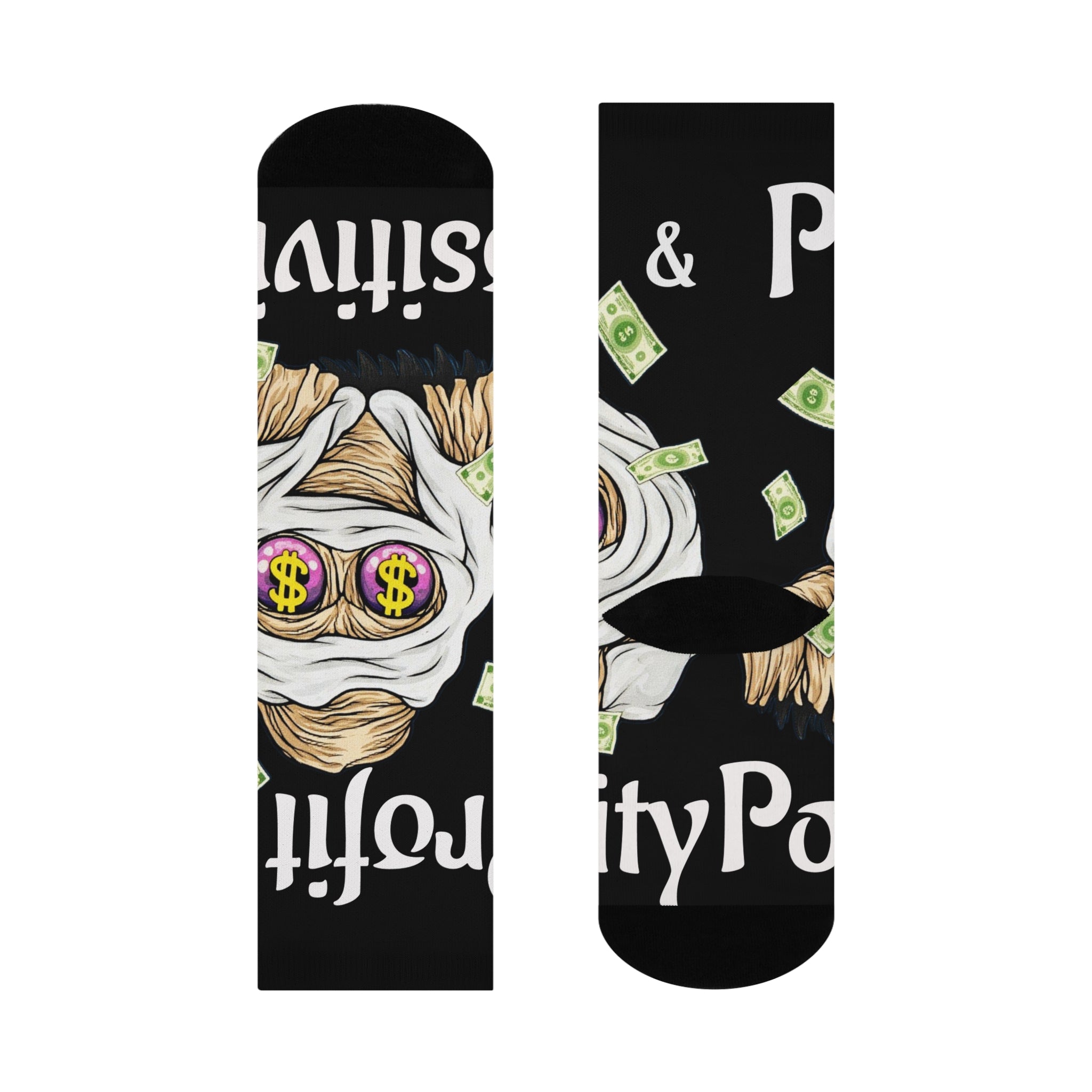 "Profit & Positivity" Cushioned Crew Socks