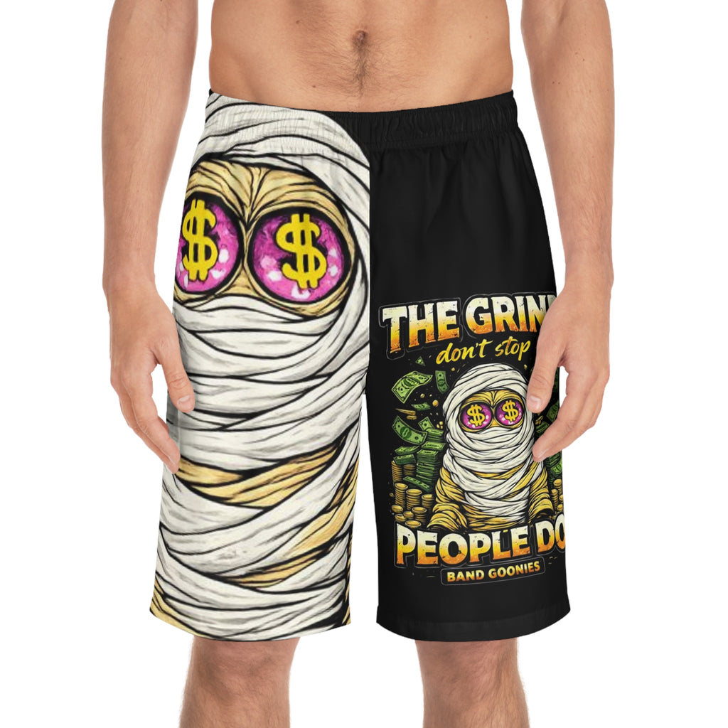 Men's Board Shorts | OG Goonie "The grind Don't Stop, People Do"