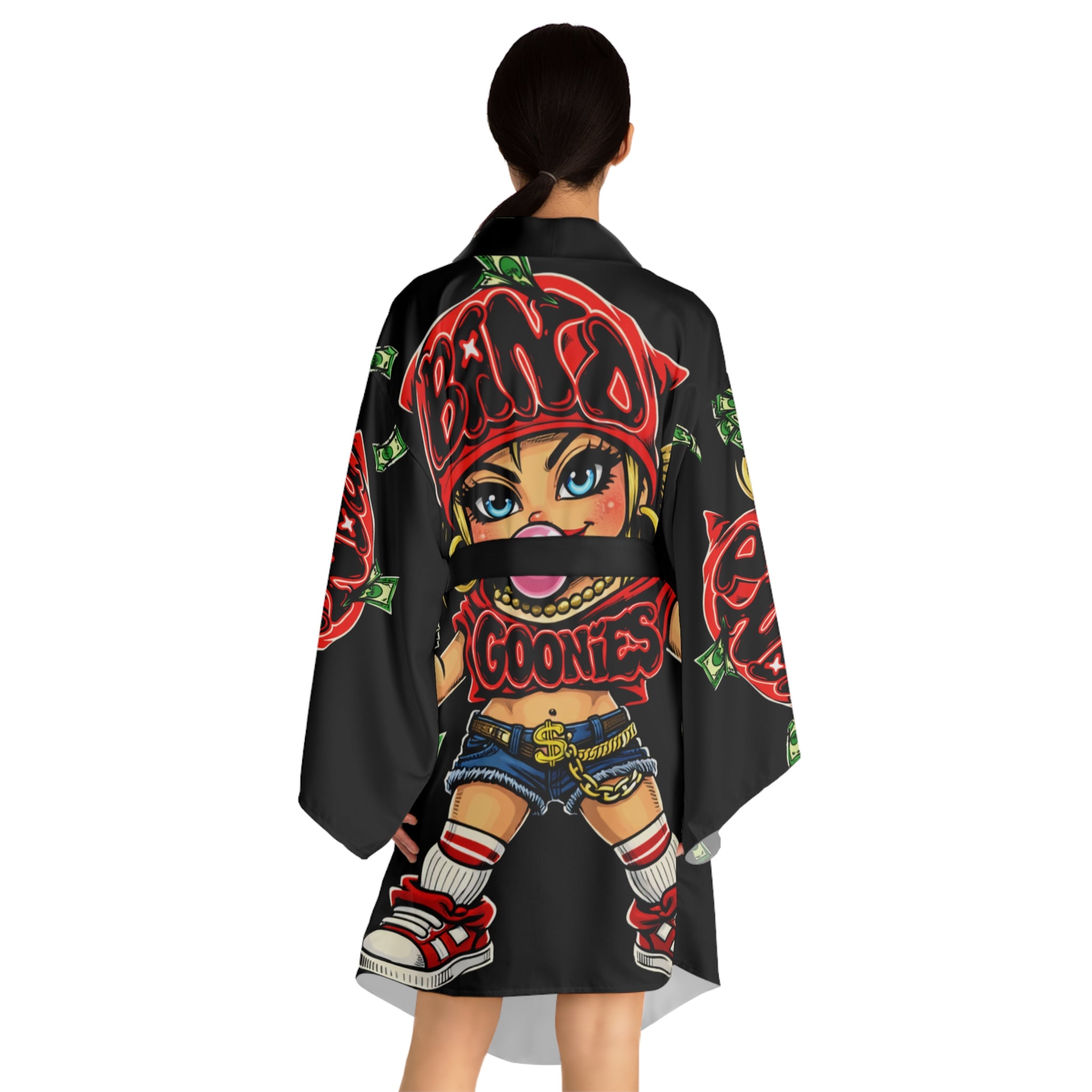 Long Sleeve Robe | Goonie Girl | Red & Black