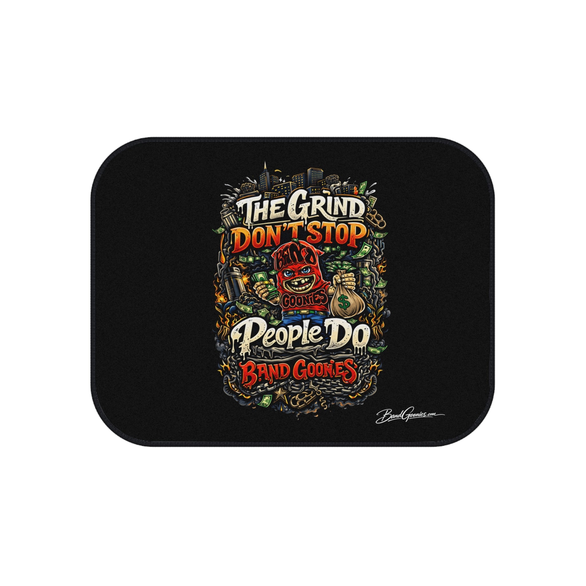 Car Mats (Set of 4) | Red Goonie "The Grind Don't Stop, People Do"