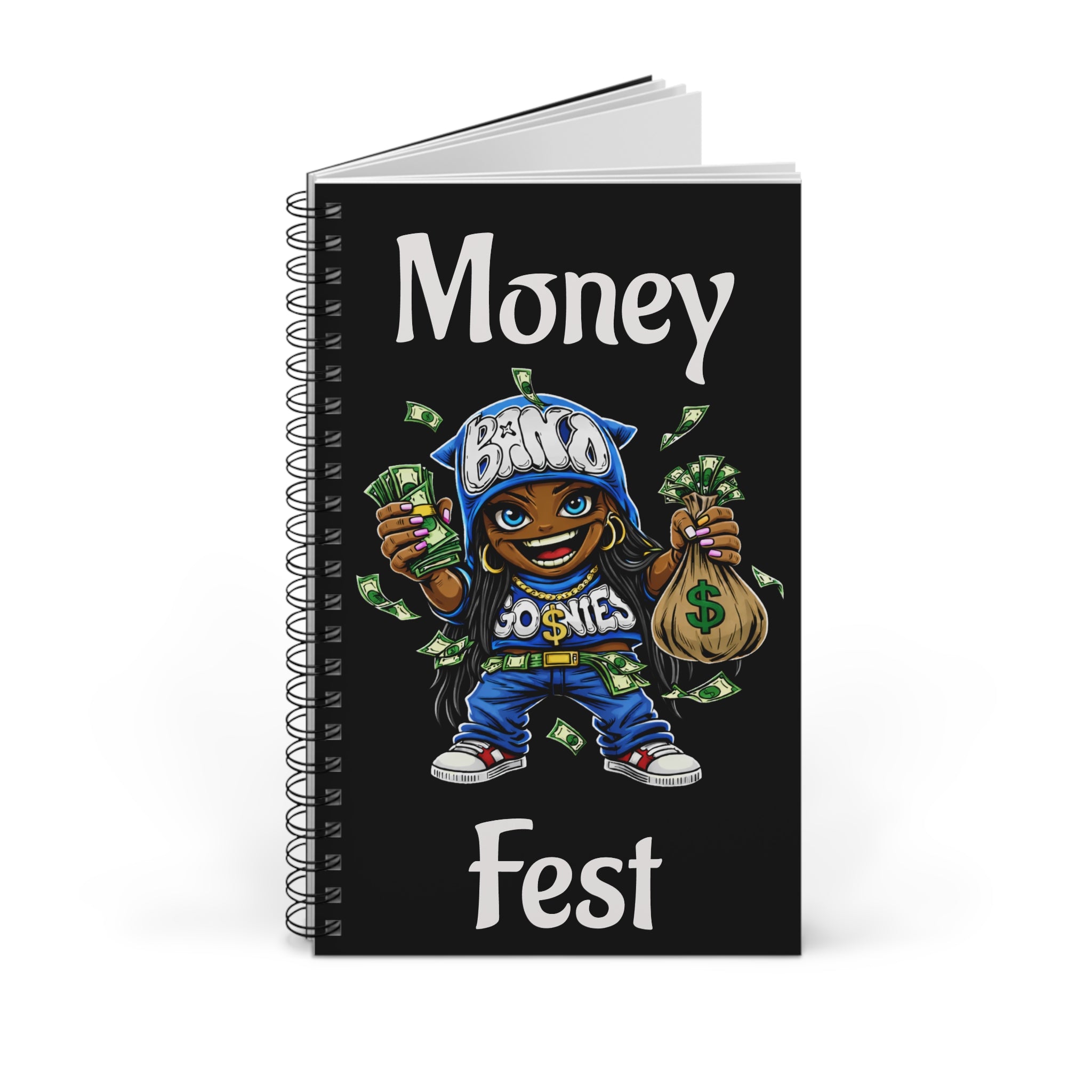 Spiral Journal | "Money Fest" Blue Girl Goonie (80 Sheets)