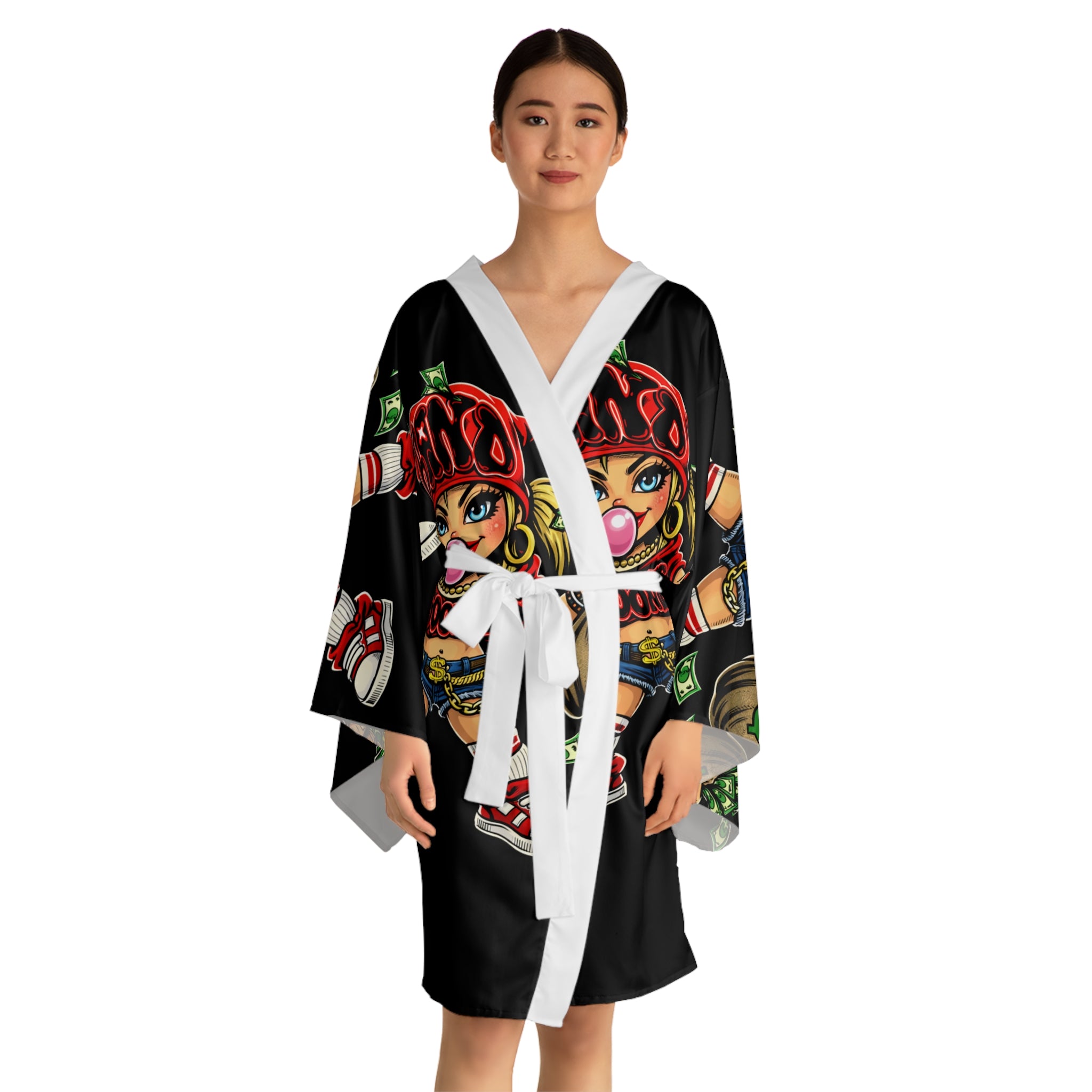 Long Sleeve Robe | Goonie Girl | Red & Black