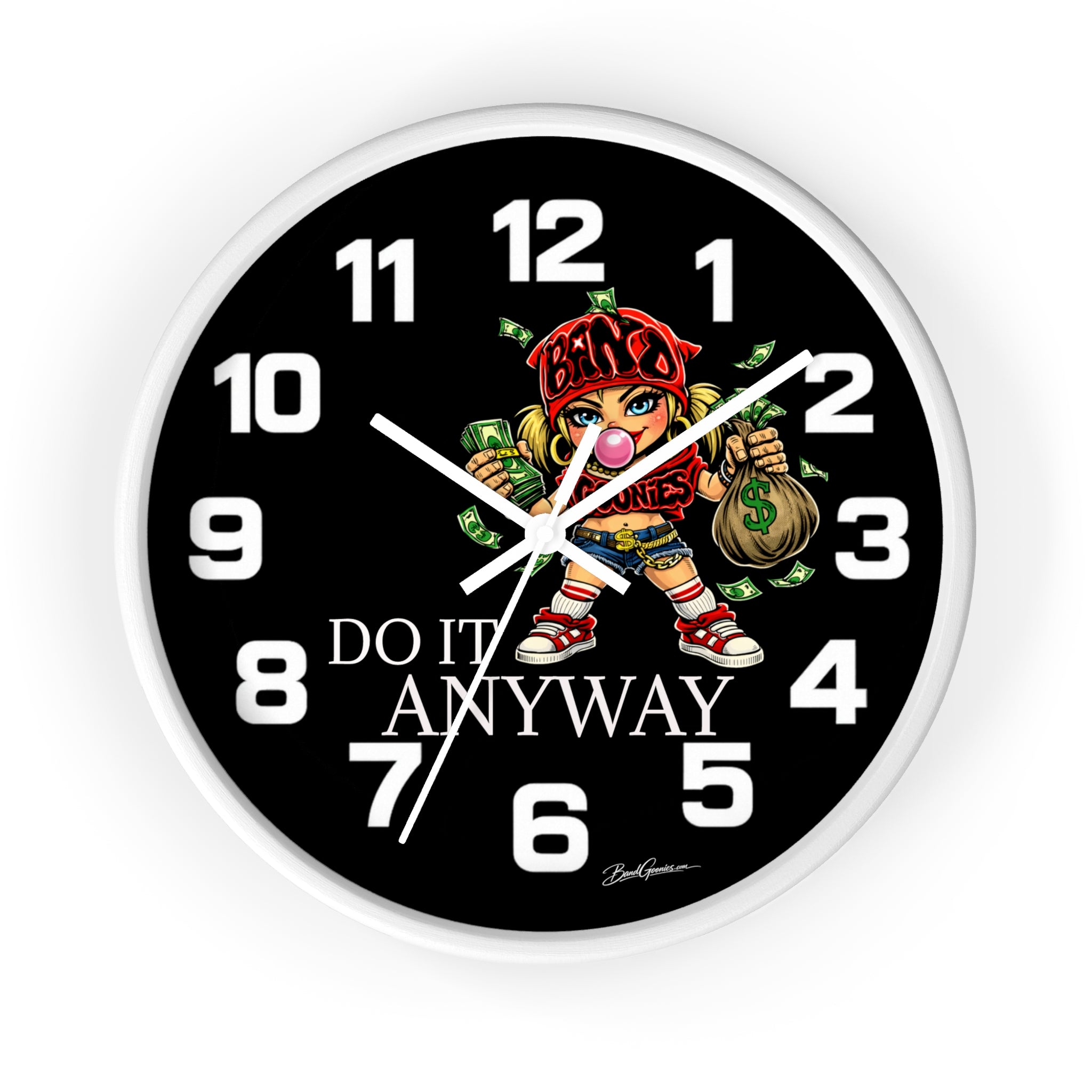 Wall Clock | Girl Goonie "Do it Anyway" (Round 10" x 10")