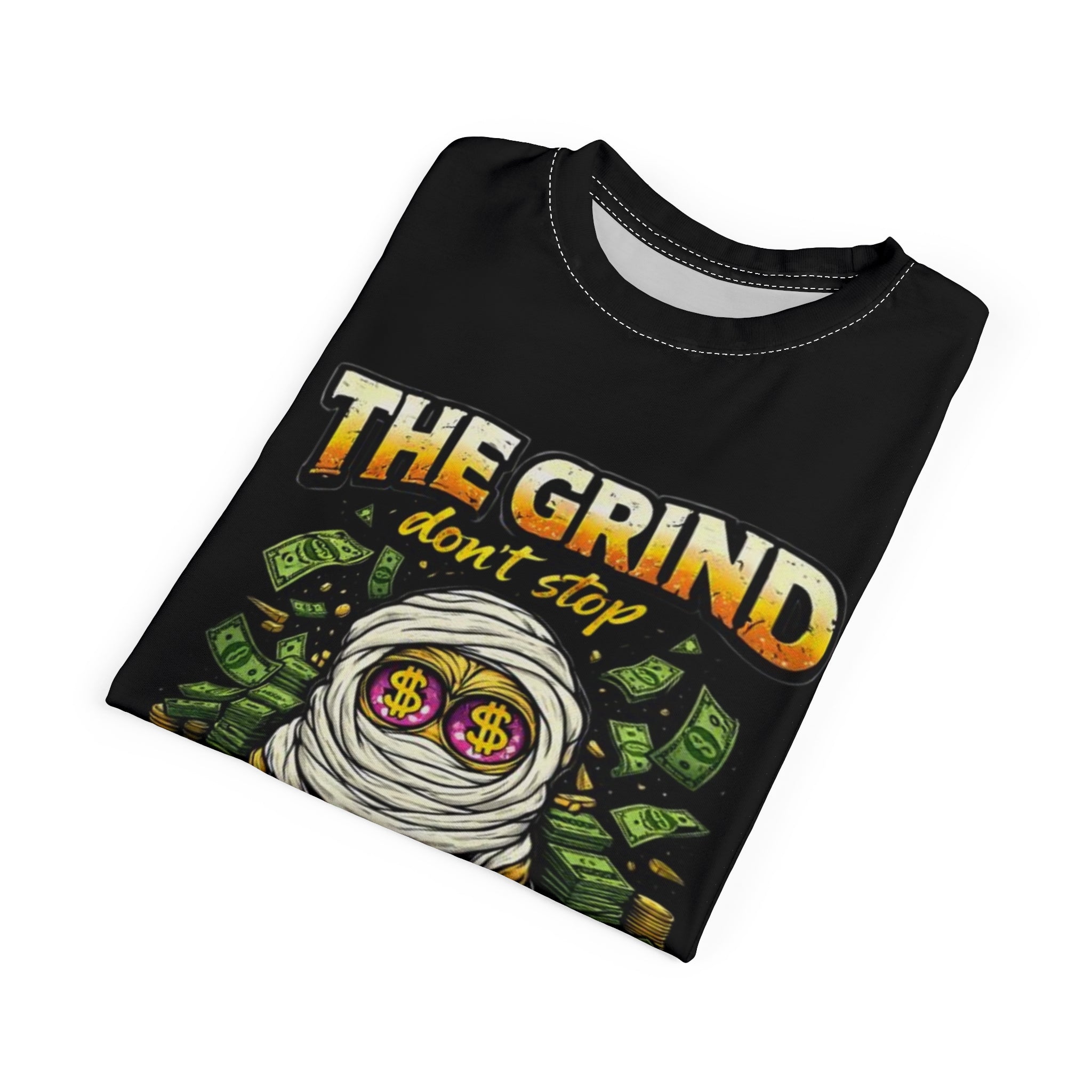 Unisex Cut & Sew T-Shirt | OG Goonie "The Grind Dont Stop, People Do"