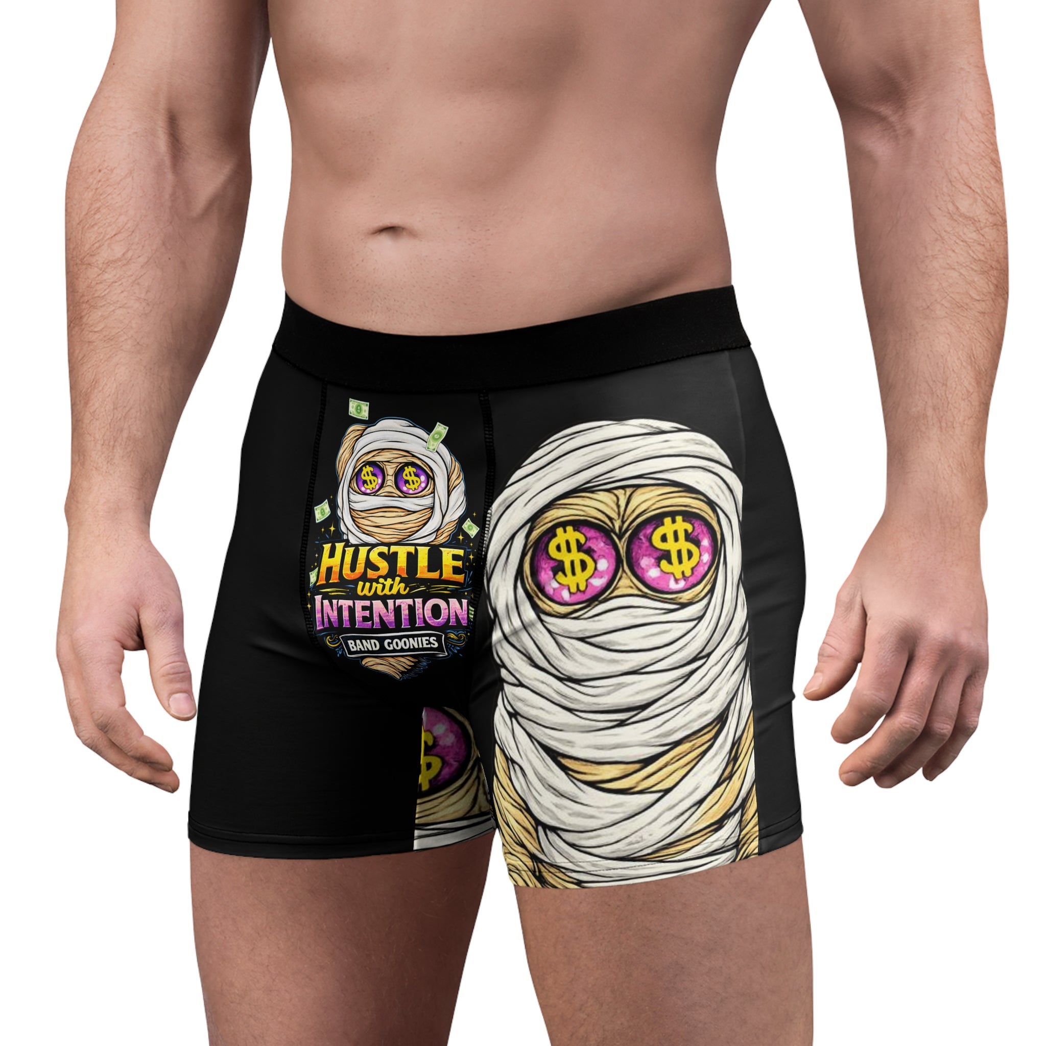 Men's Boxer Briefs (Black) | OG Goonie "Hustle with Intention"