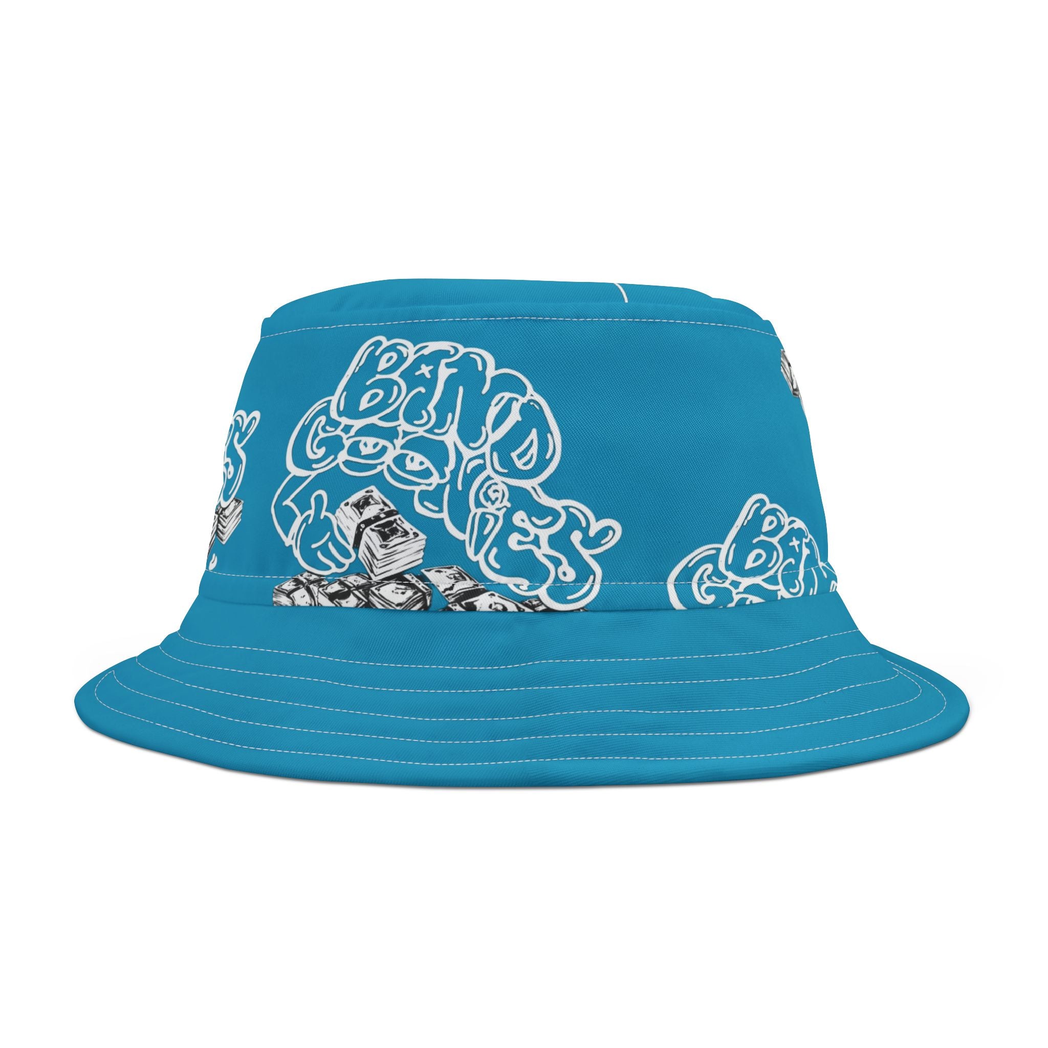 Bucket Hat Blue & White Band Goonies