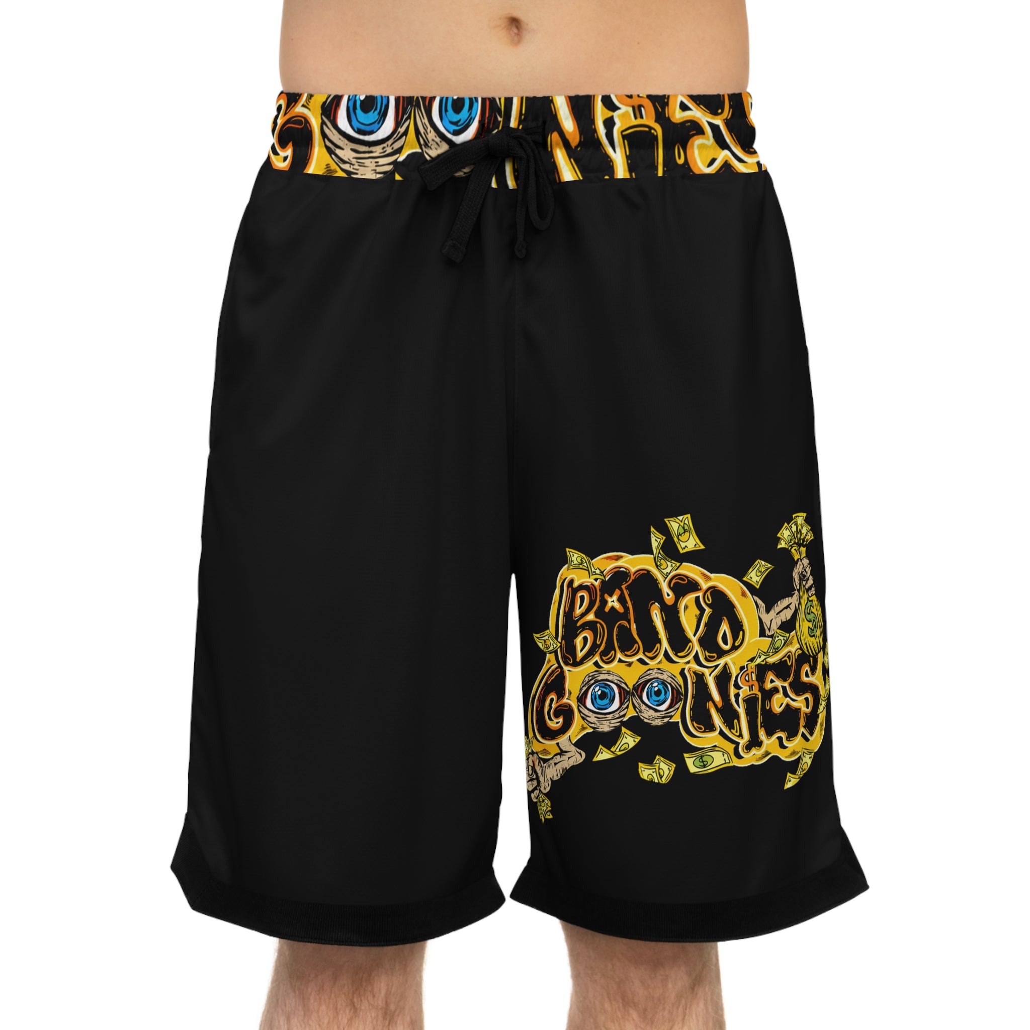 Basketball Rib Shorts (Black) | Yellow Band Goonies