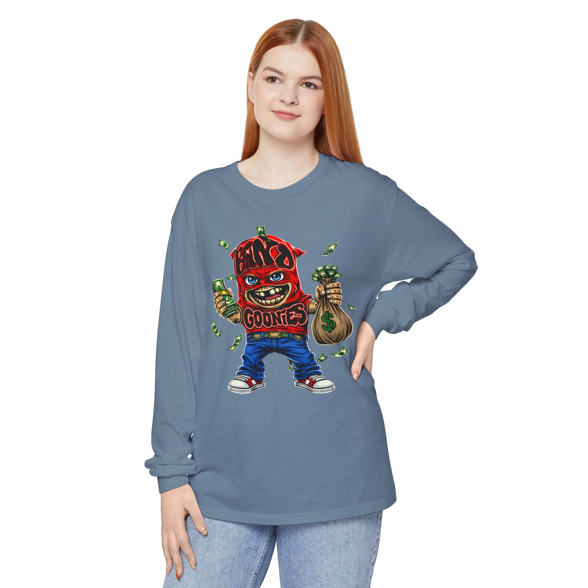 Garment-Dyed Long Sleeve T-Shirt | Red Band Goonie