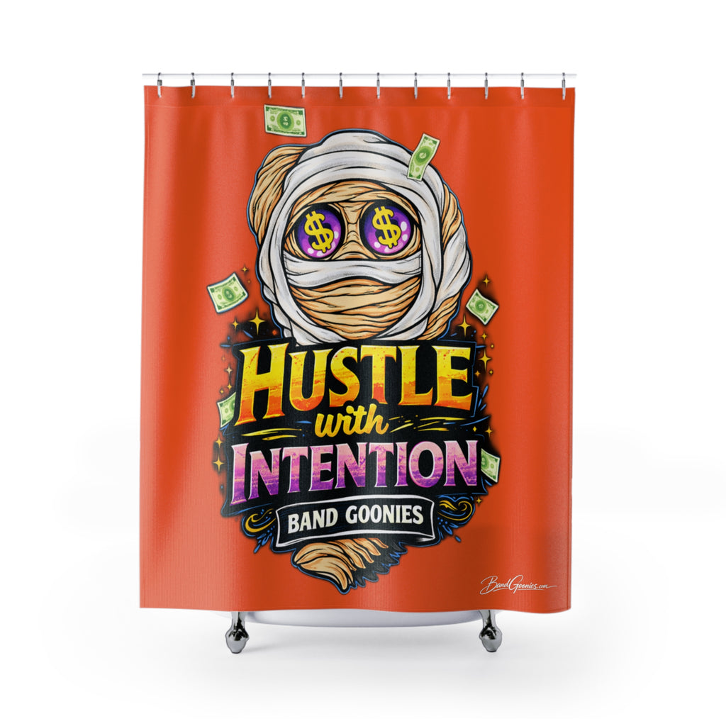 Bathroom Shower Curtain | OG Goonie "Hustle with Intention"
