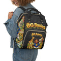 Multifunctional Diaper Backpack (Black) | Safari BG Babies "Parrots & Pape"