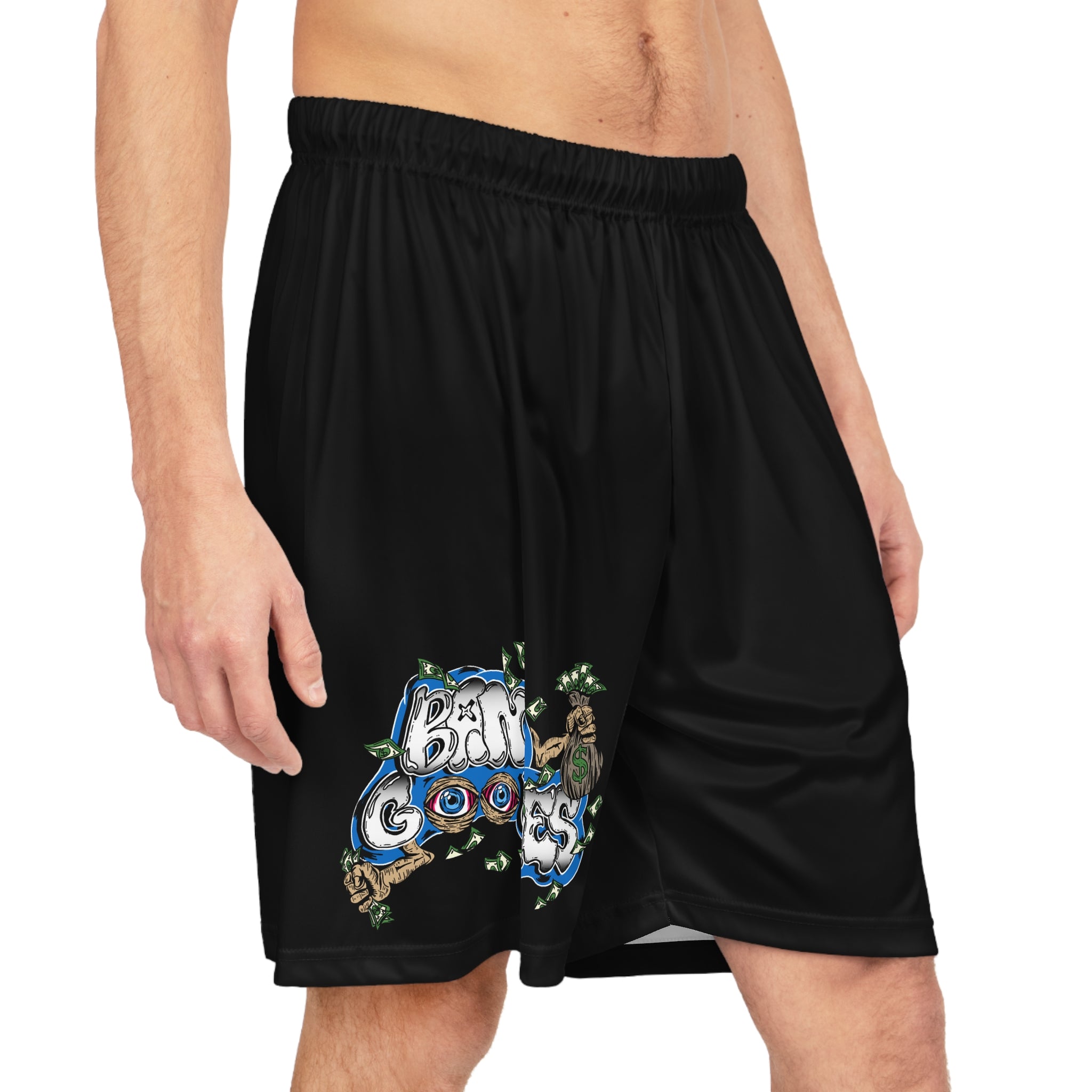 Basketball Shorts (Black) | Blue Band Goonies